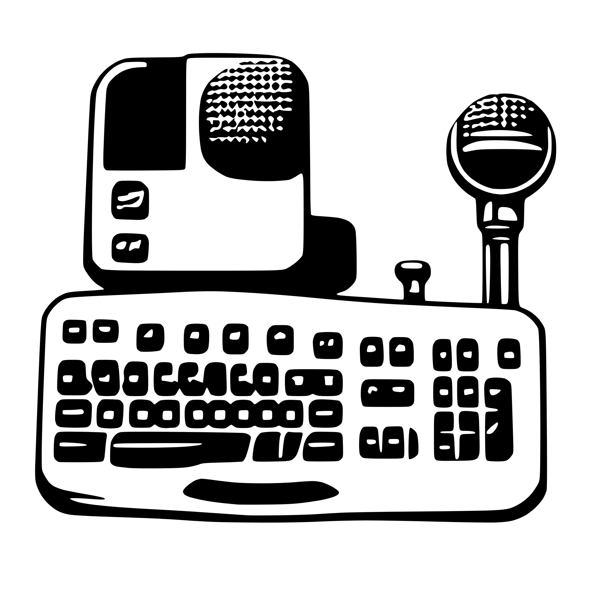 AI-generated SVG of a keyboard and microphone