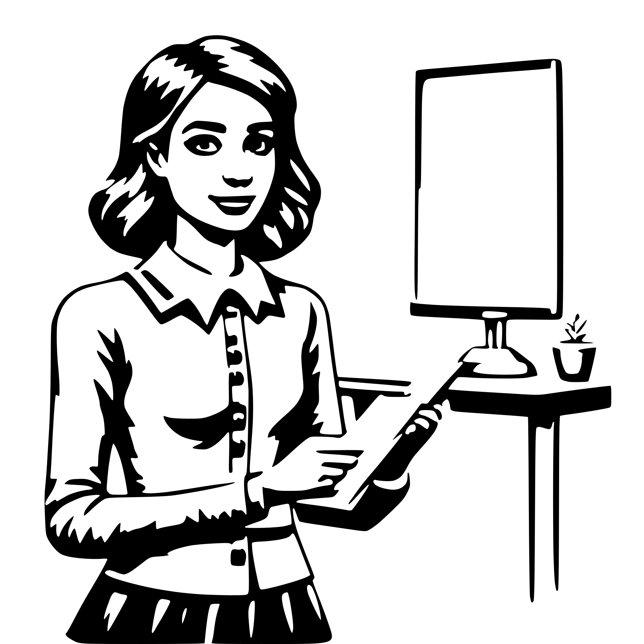 AI-generated SVG of a a female teacher