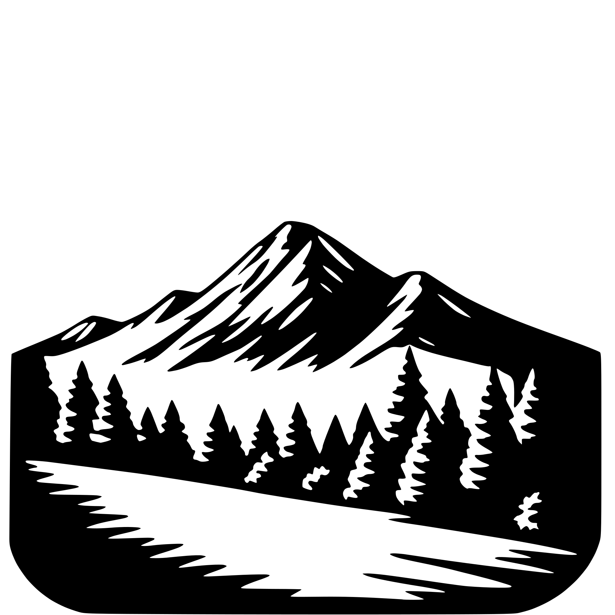 AI-generated SVG of a mountain air