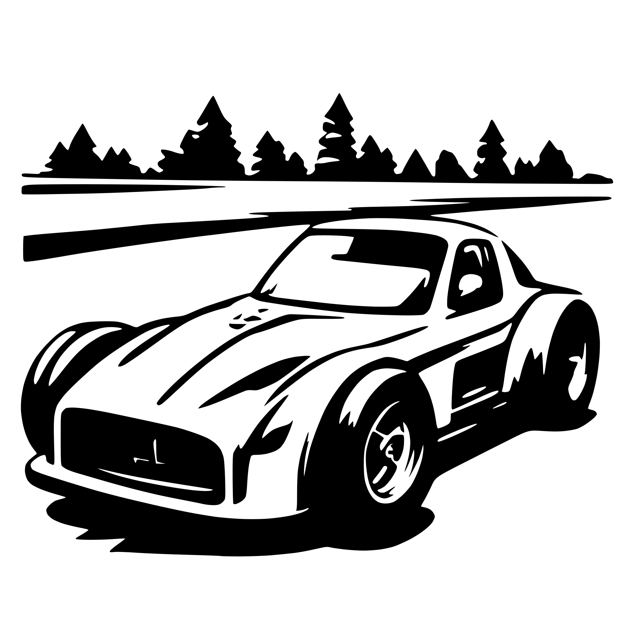 AI-generated SVG of a racecar