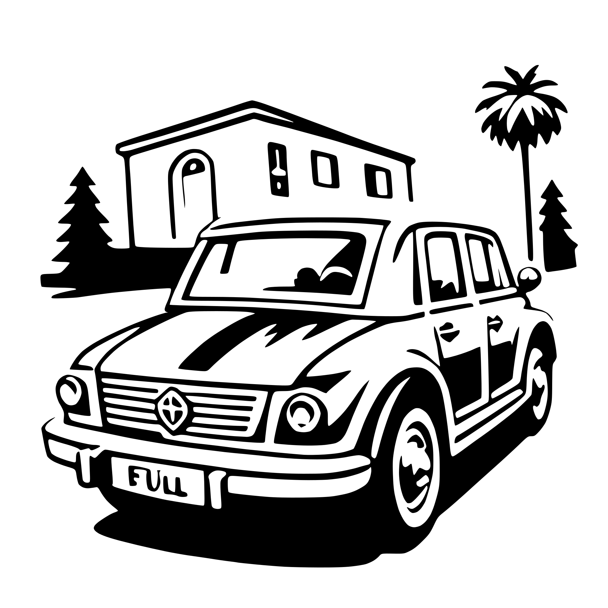 AI-generated SVG of a landaulet