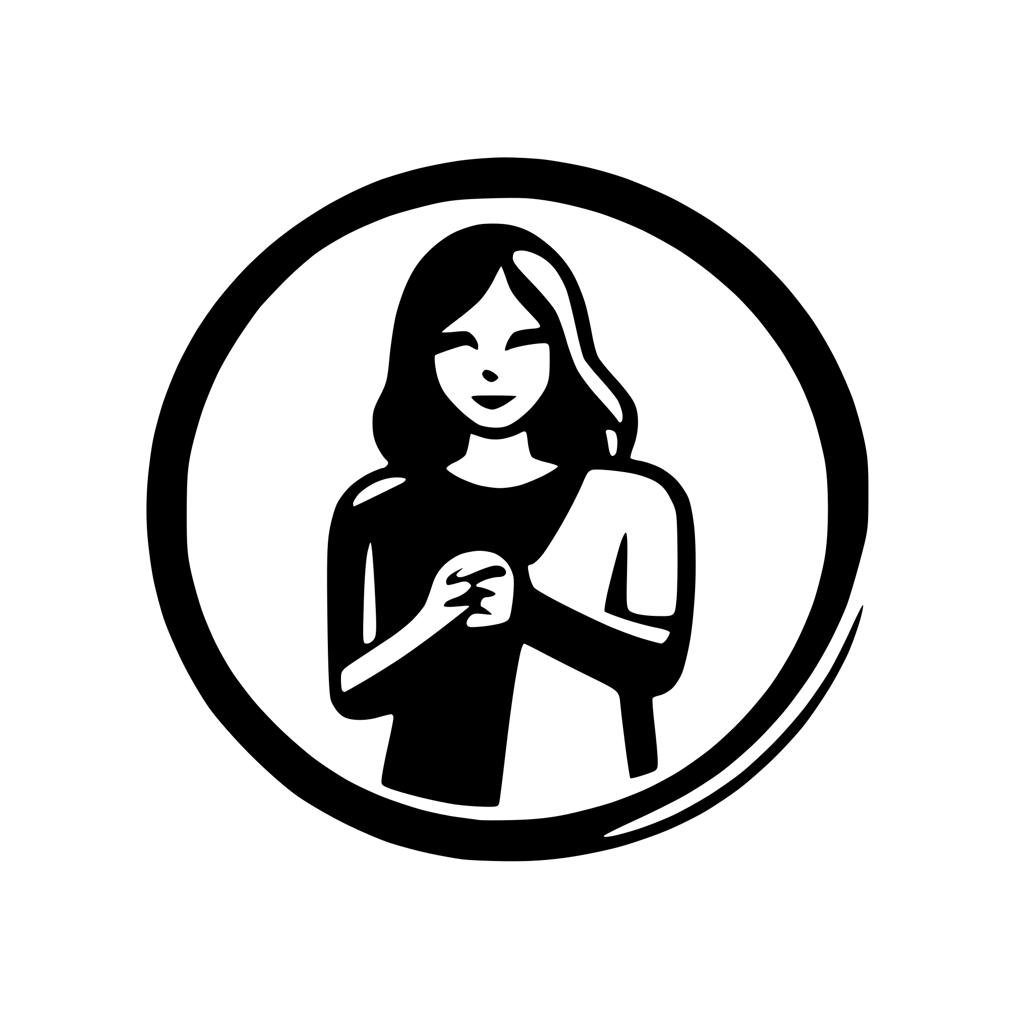AI-generated SVG of a two woman. The one in the back holding hand on another shoulder. Both in the circle.