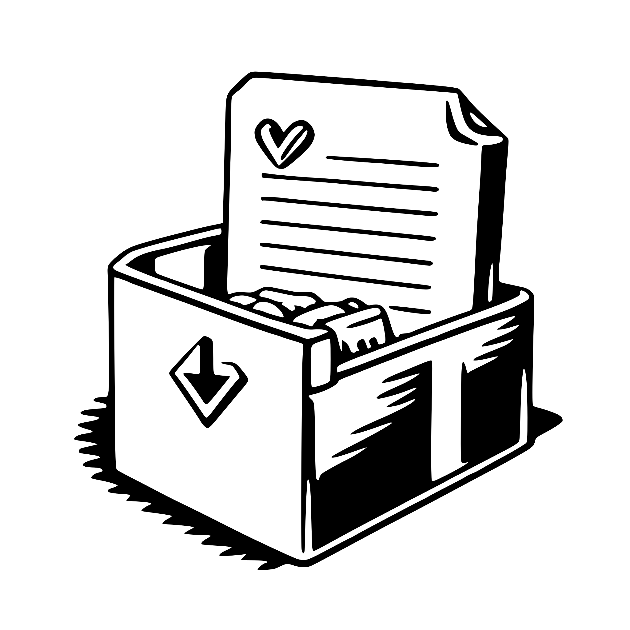 AI-generated SVG of a love letters