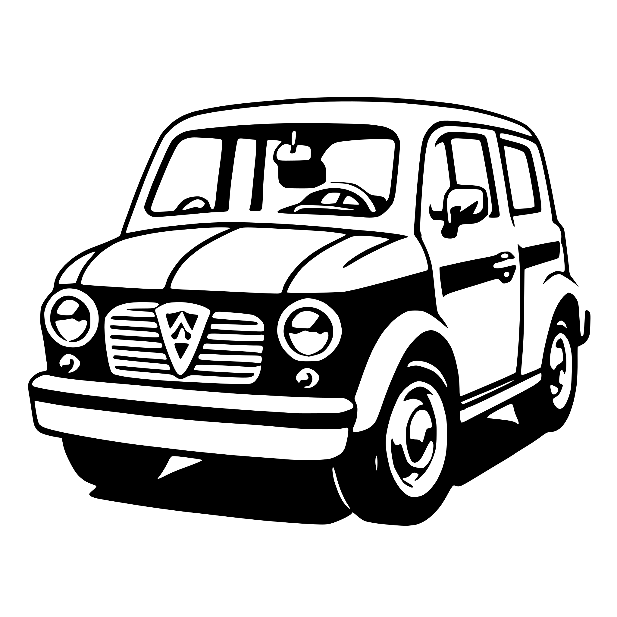 AI-generated SVG of a compact car