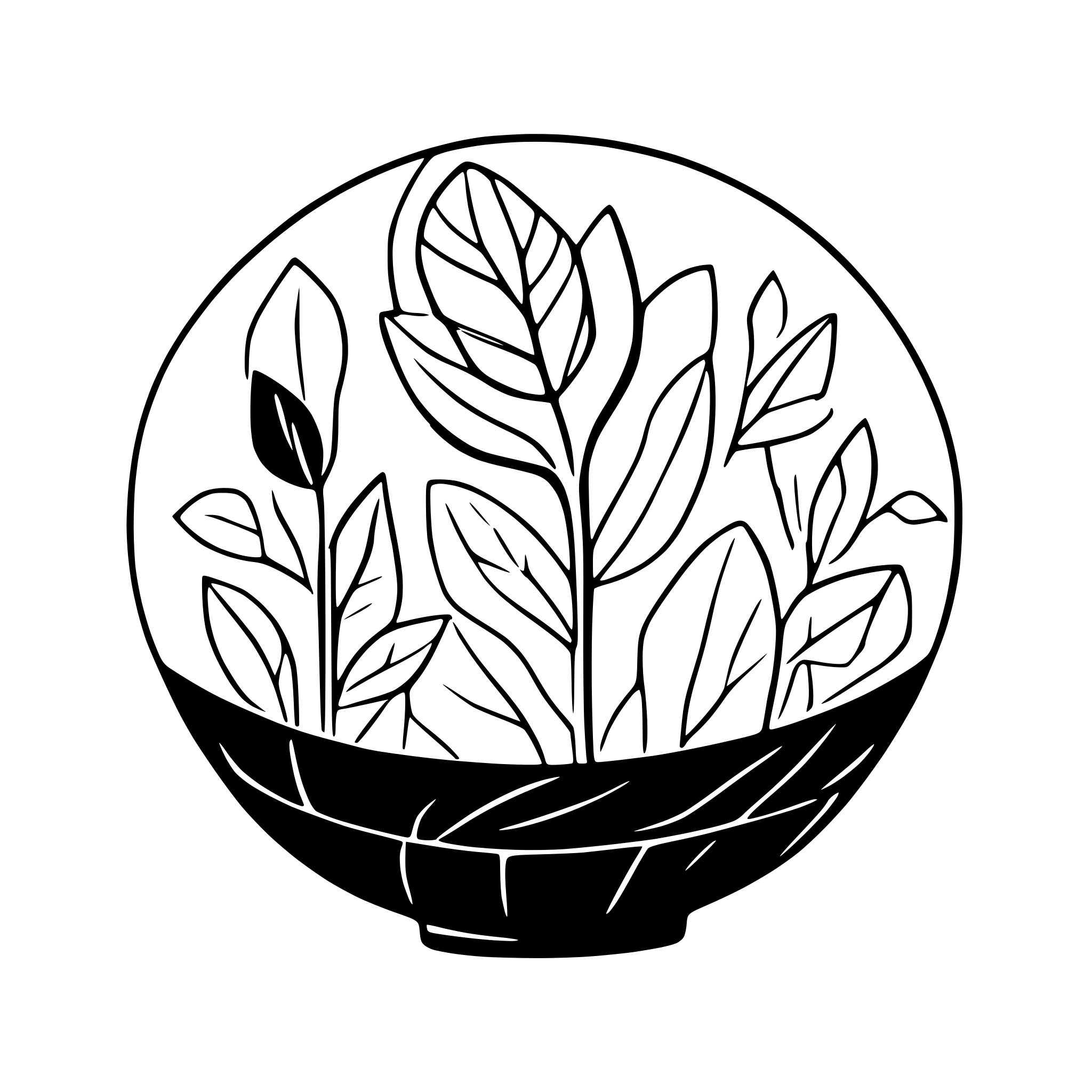 AI-generated SVG of a Whimsical minimalist floral arrangements in beautiful vases thick bold lines