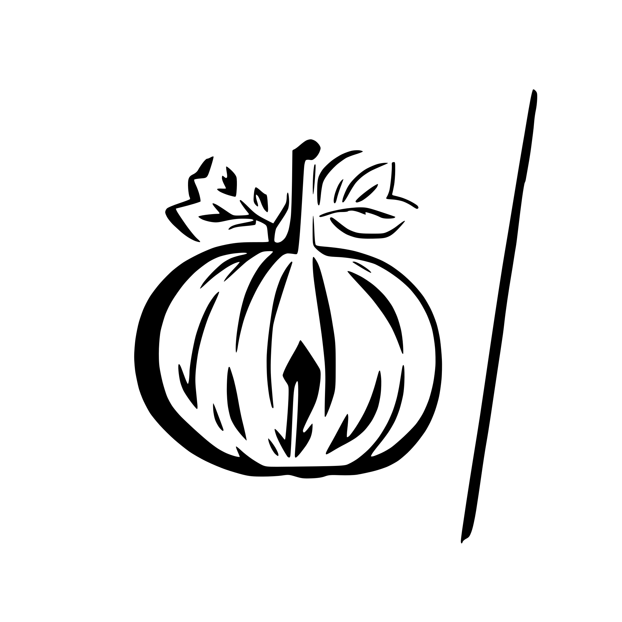 AI-generated SVG of a pumpkin with flowers