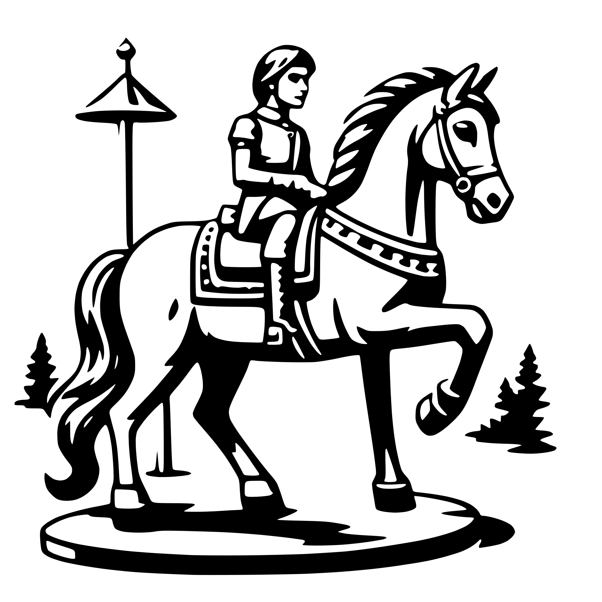 AI-generated SVG of a carousel horse