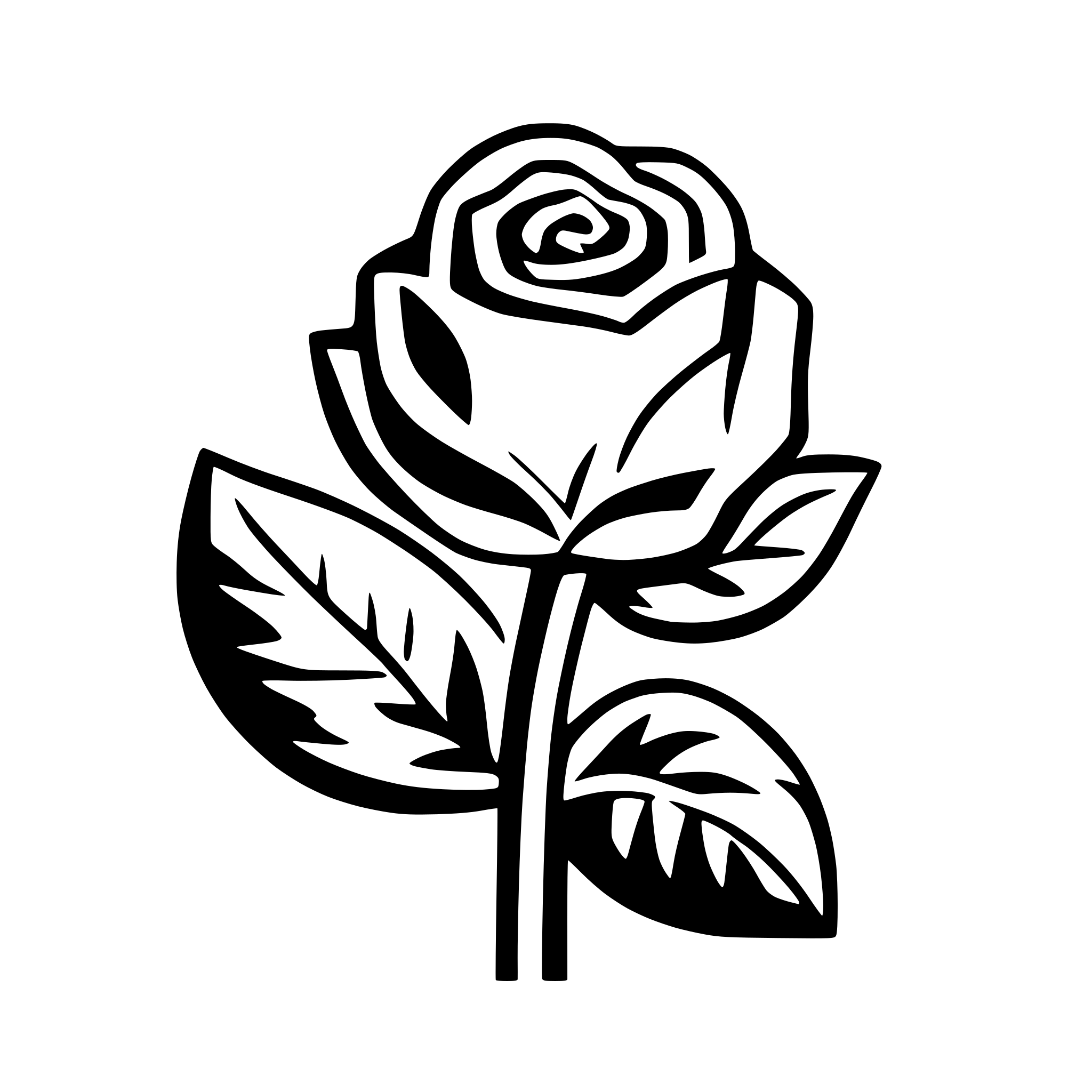 AI-generated SVG of a rose illustration