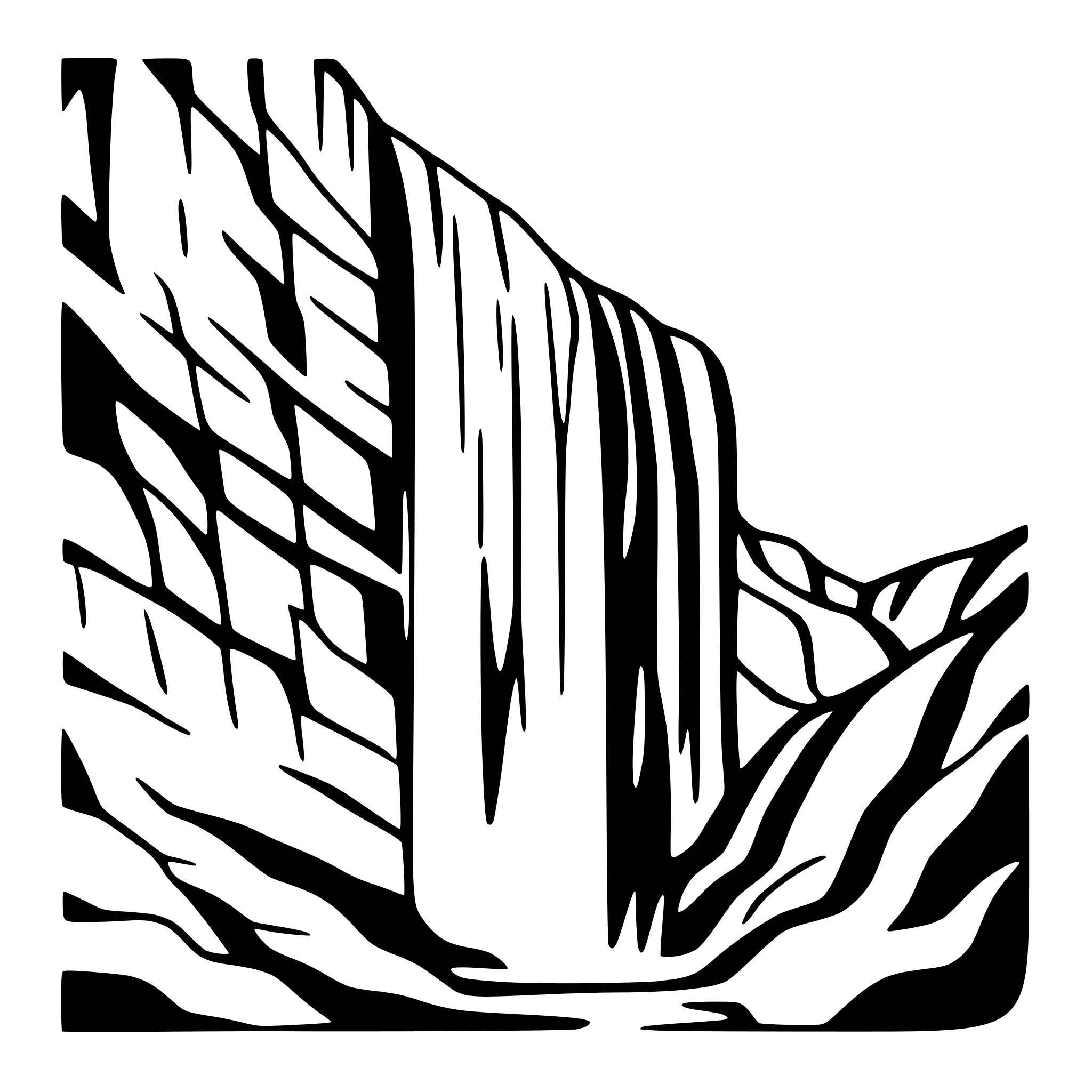 AI-generated SVG of 'waterfall cascading down cliff'
