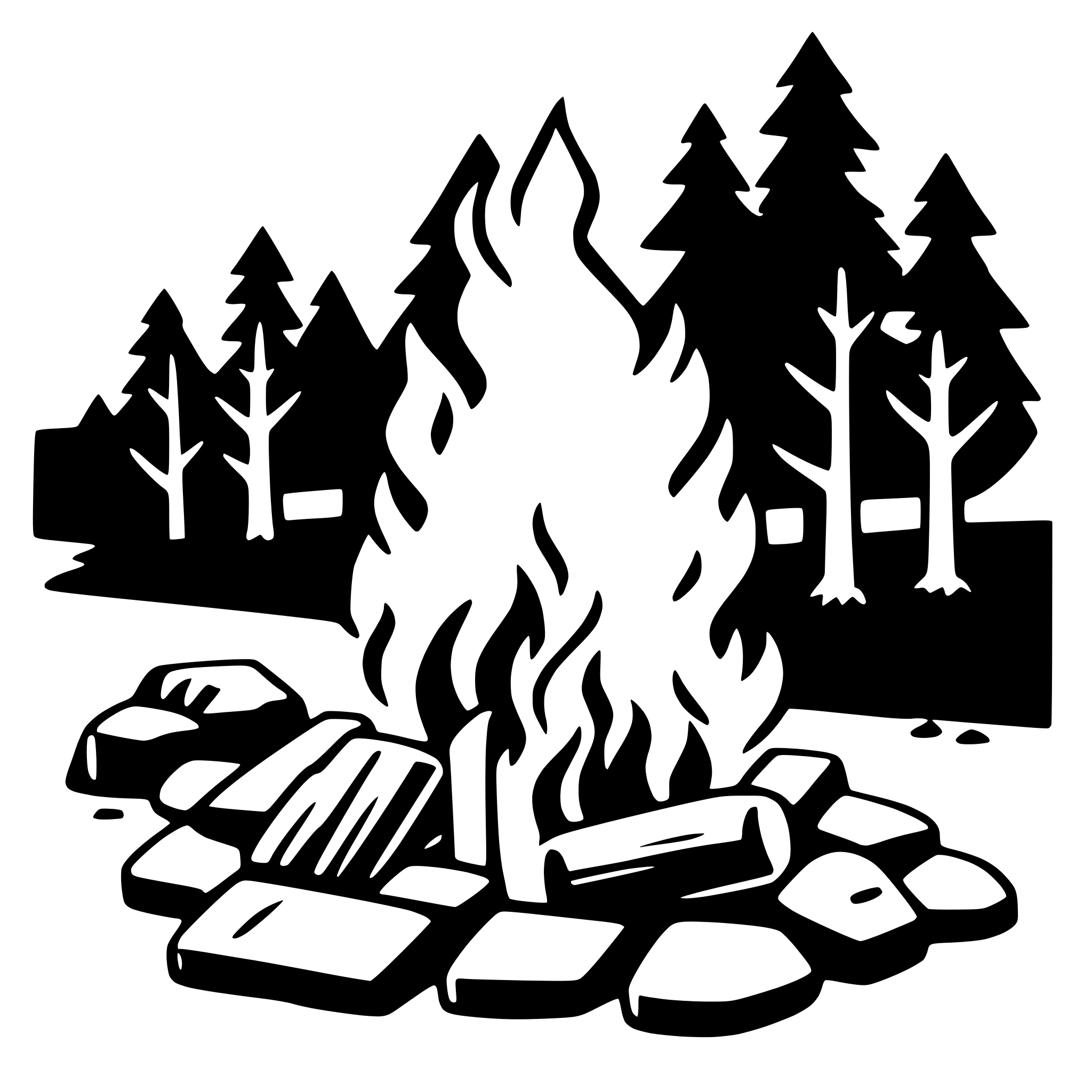 AI-generated SVG of 'campfire'