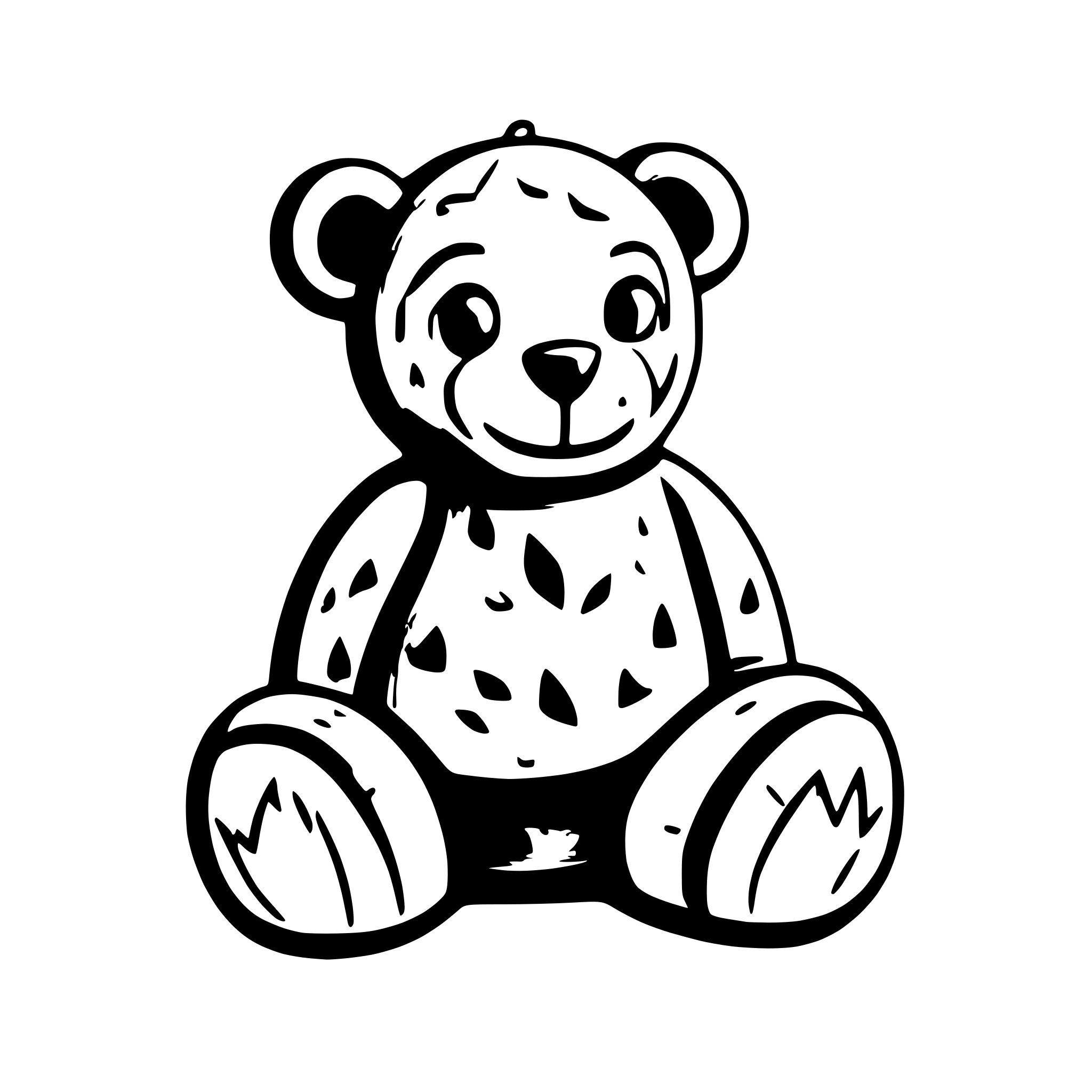 AI-generated SVG of a teddy bear