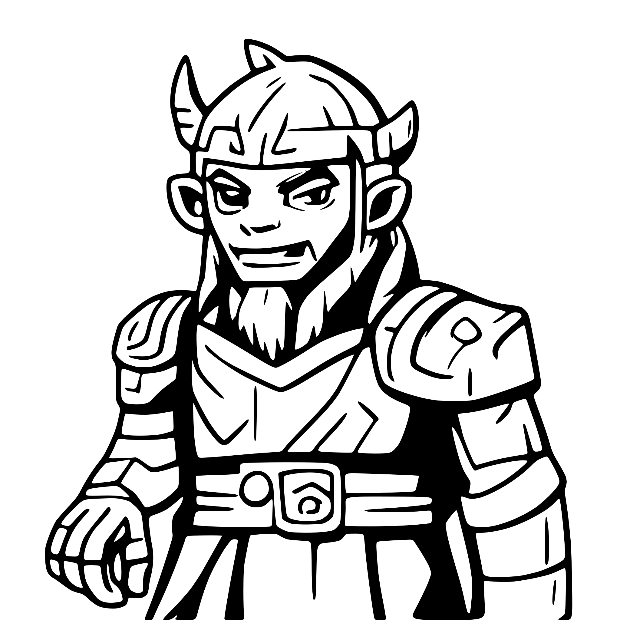 AI-generated SVG of 'orc shaman'