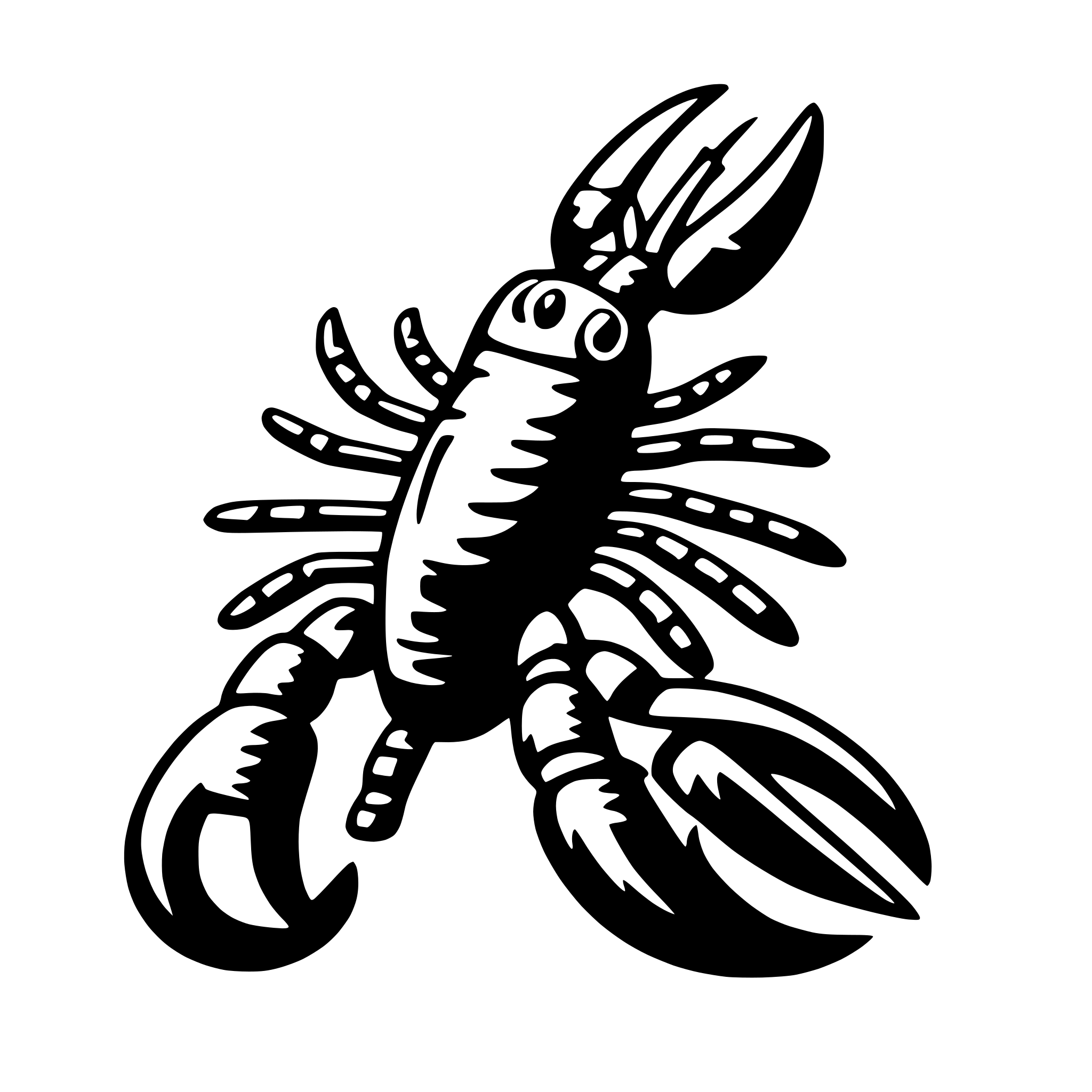 AI-generated SVG of a lobster