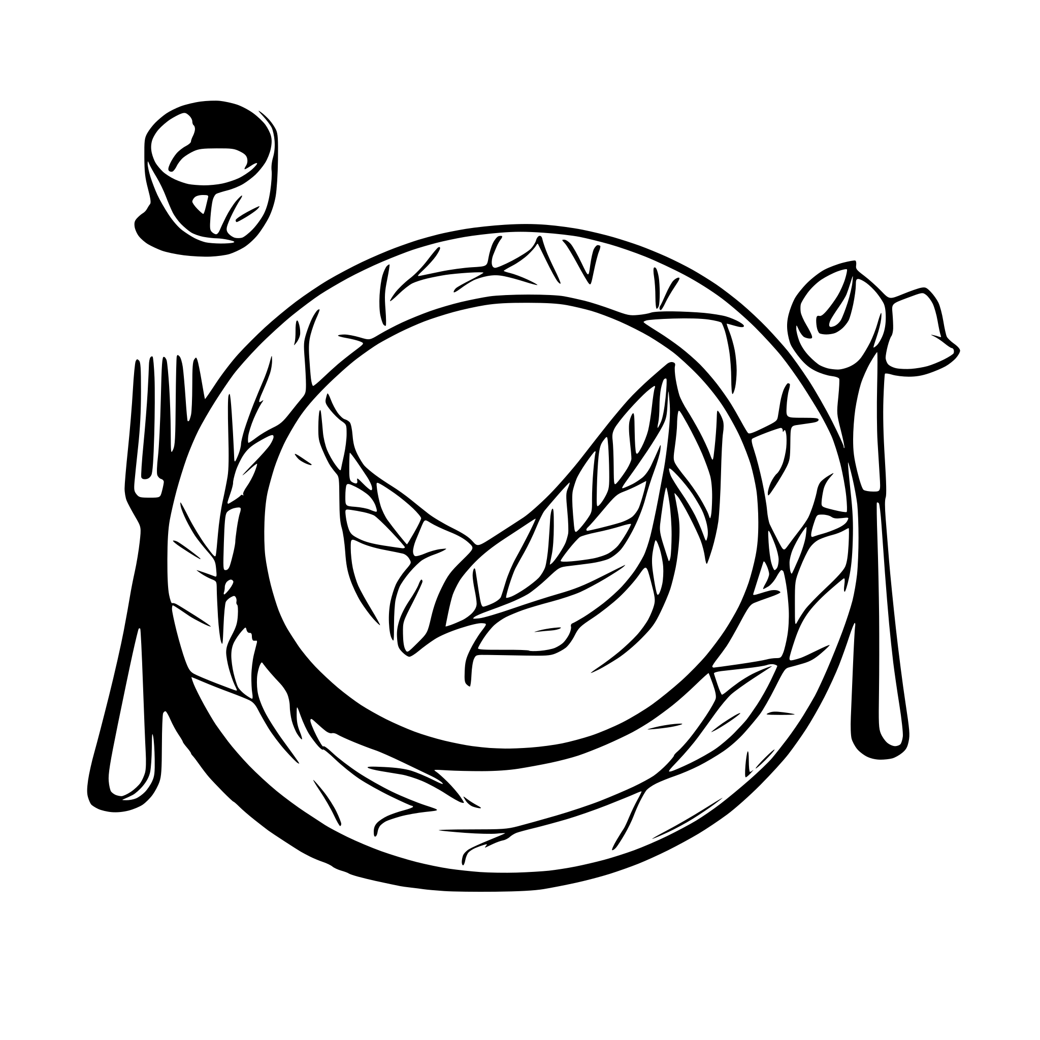 AI-generated SVG of a A minimalistic yet elegant fine dining table with no background elements or clutter.