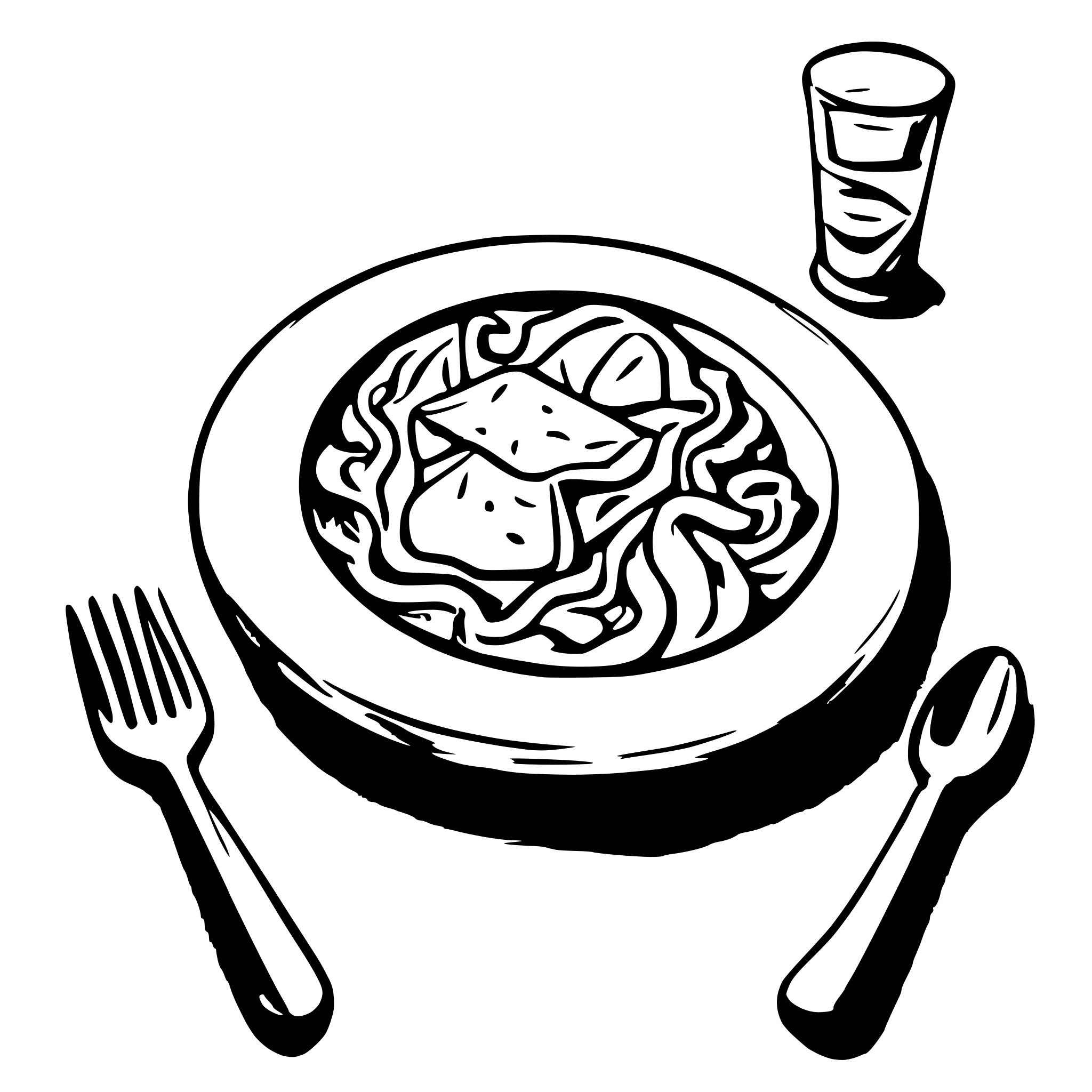 AI-generated SVG of a last dinner of Leonardo