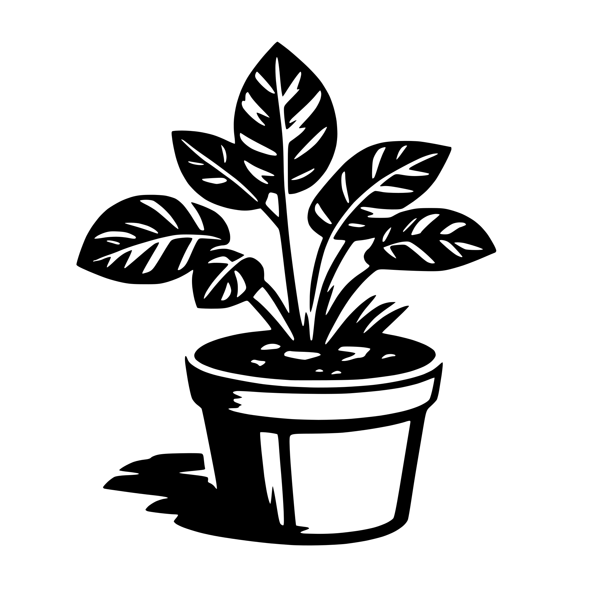AI-generated SVG of 'potted plant'