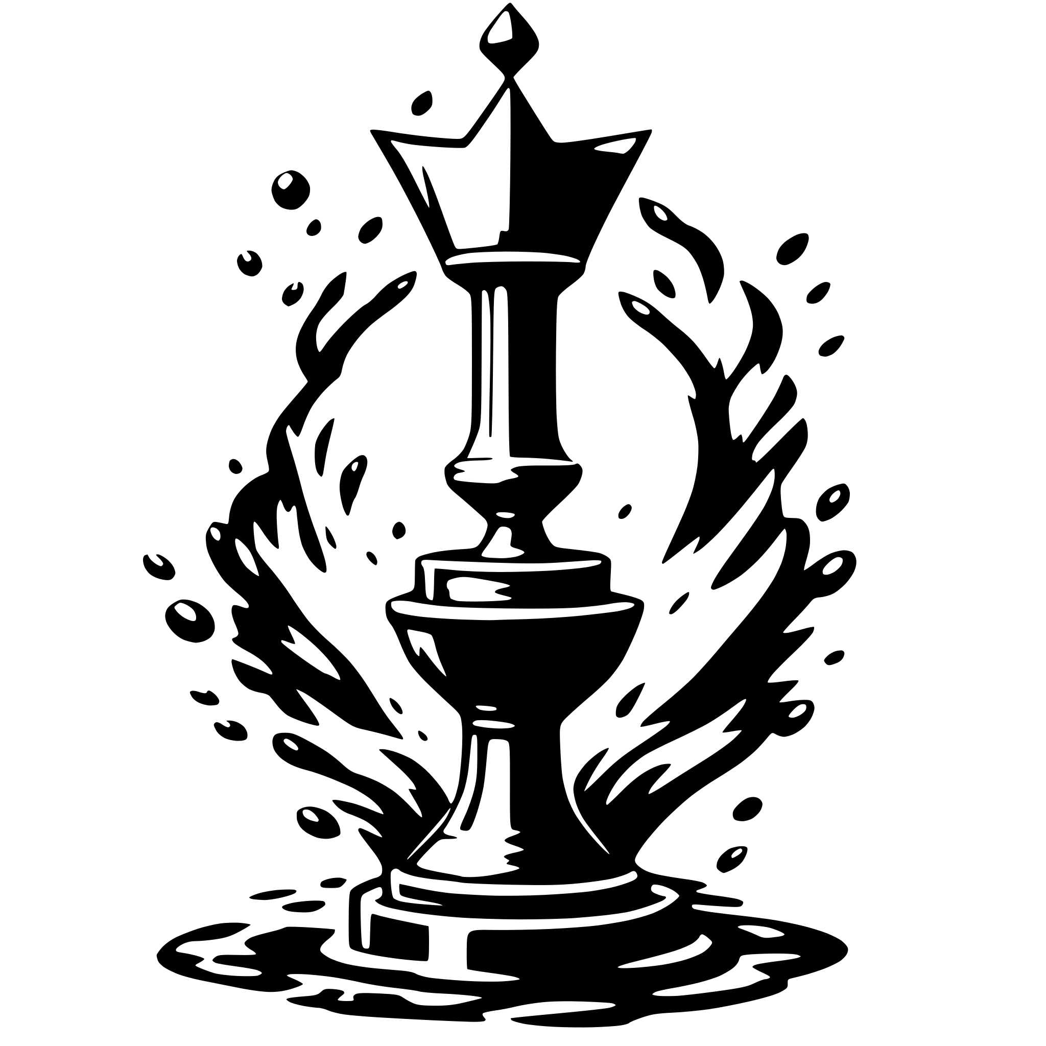 AI-generated SVG of 'a water splash trophy'