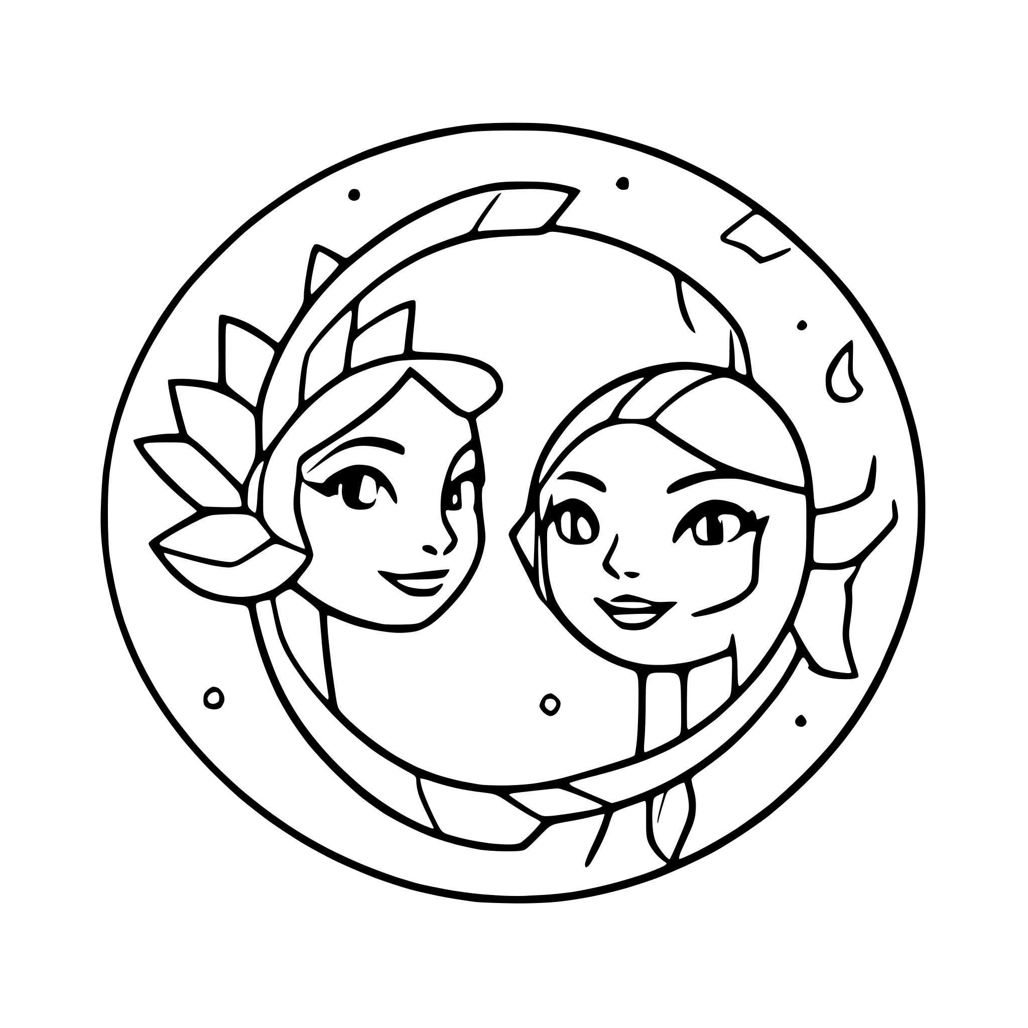 AI-generated SVG of a sun and moon intertwined