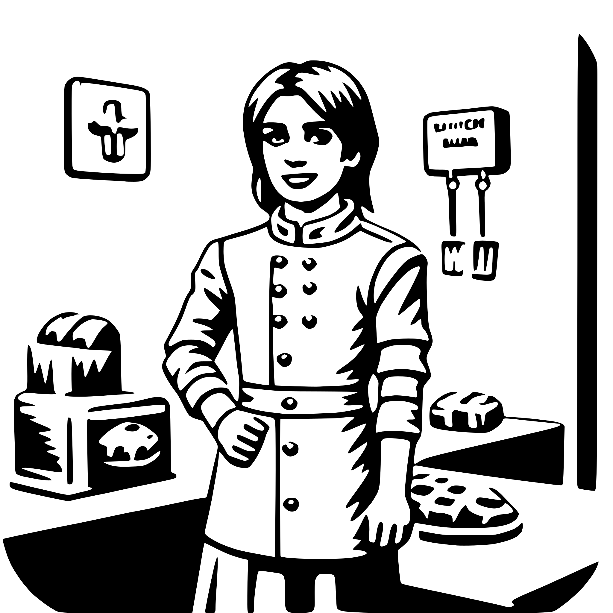 AI-generated SVG of a butcher
