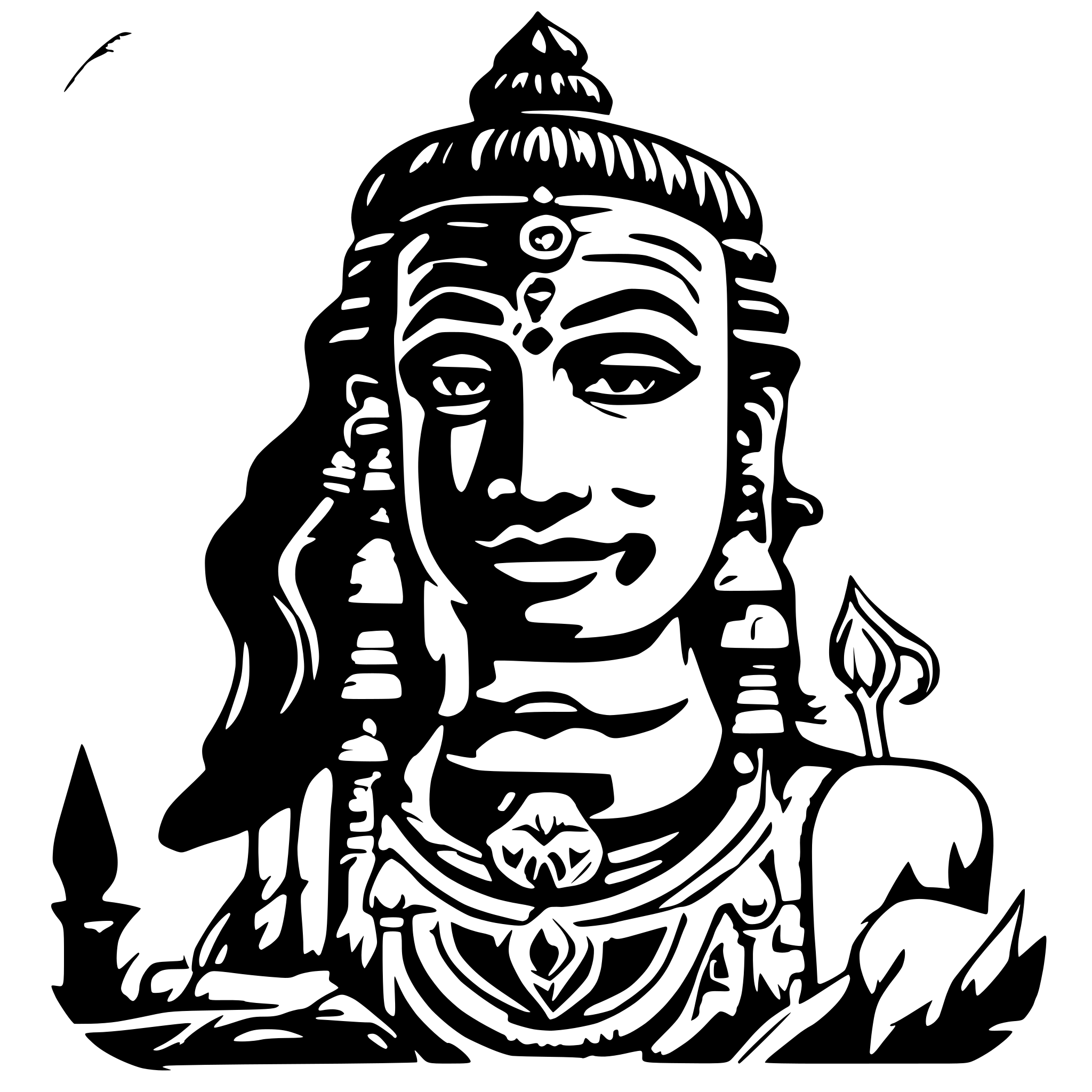 AI-generated SVG of a mahadeva doing tandav