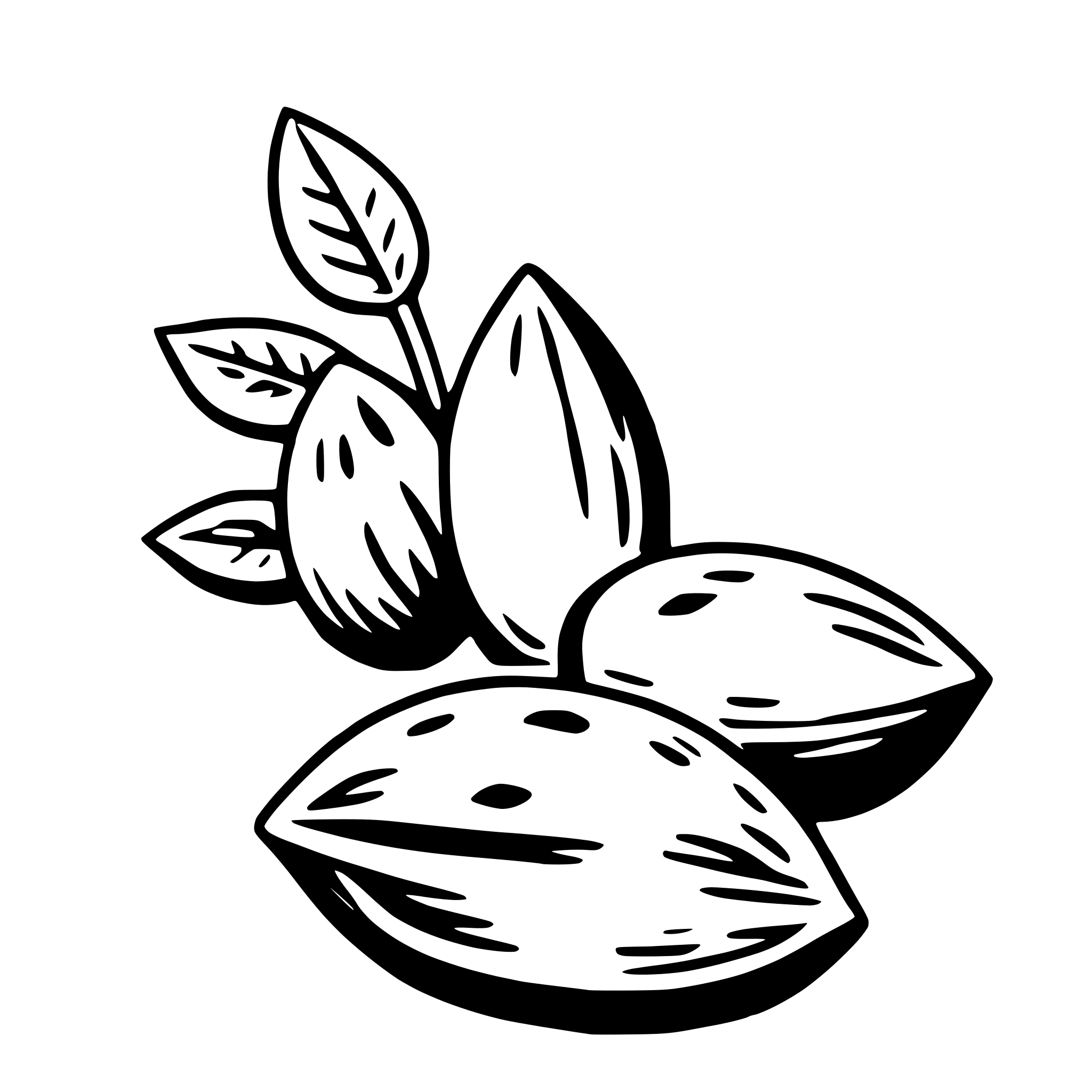 AI-generated SVG of 'almond'