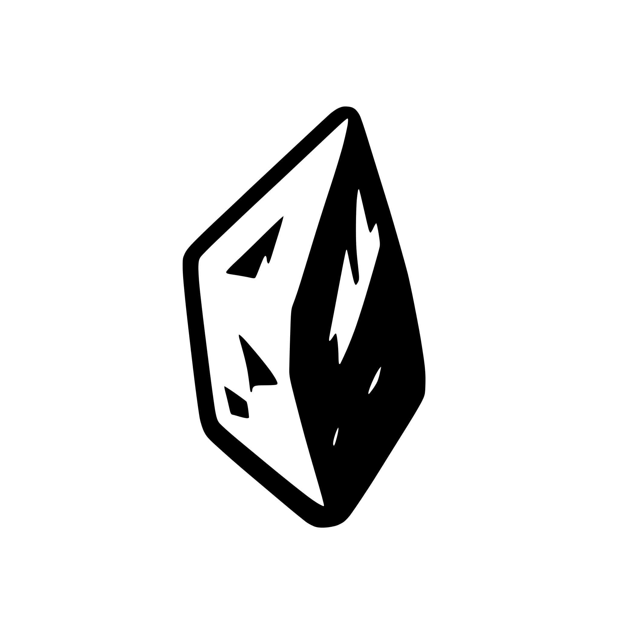AI-generated SVG of a A jagged, fang-shaped shard
