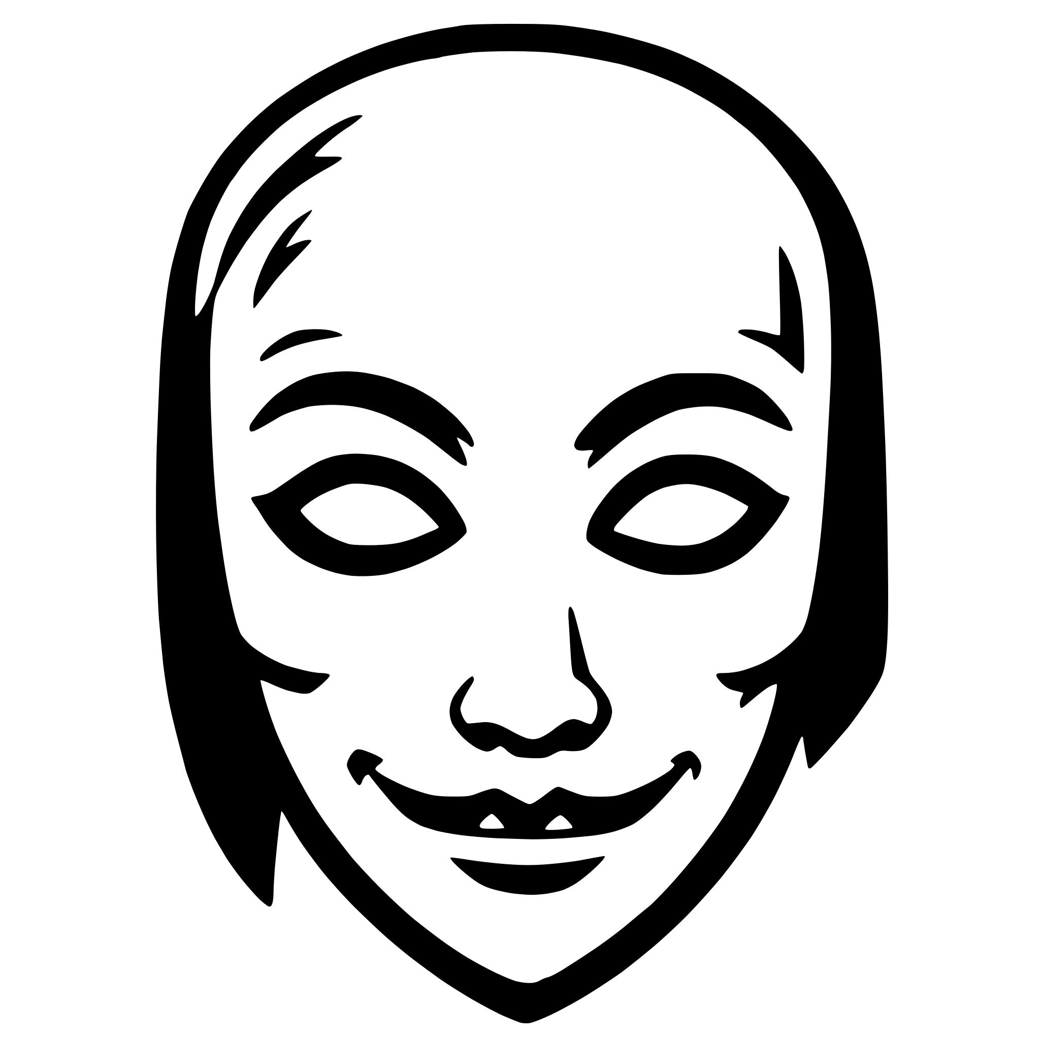 AI-generated SVG of a halloween mask