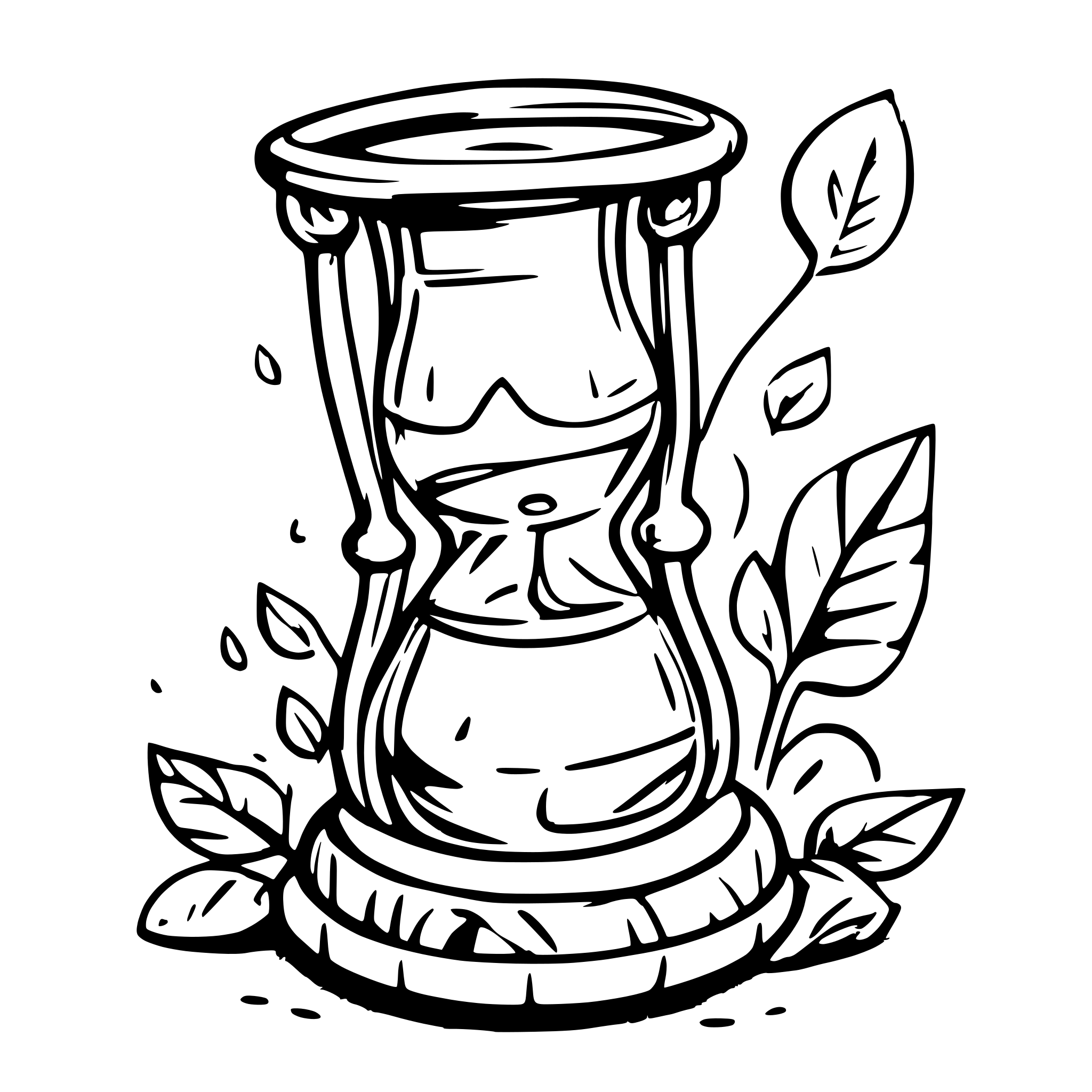 AI-generated SVG of a i need an hourglass minimal detail bus full colored