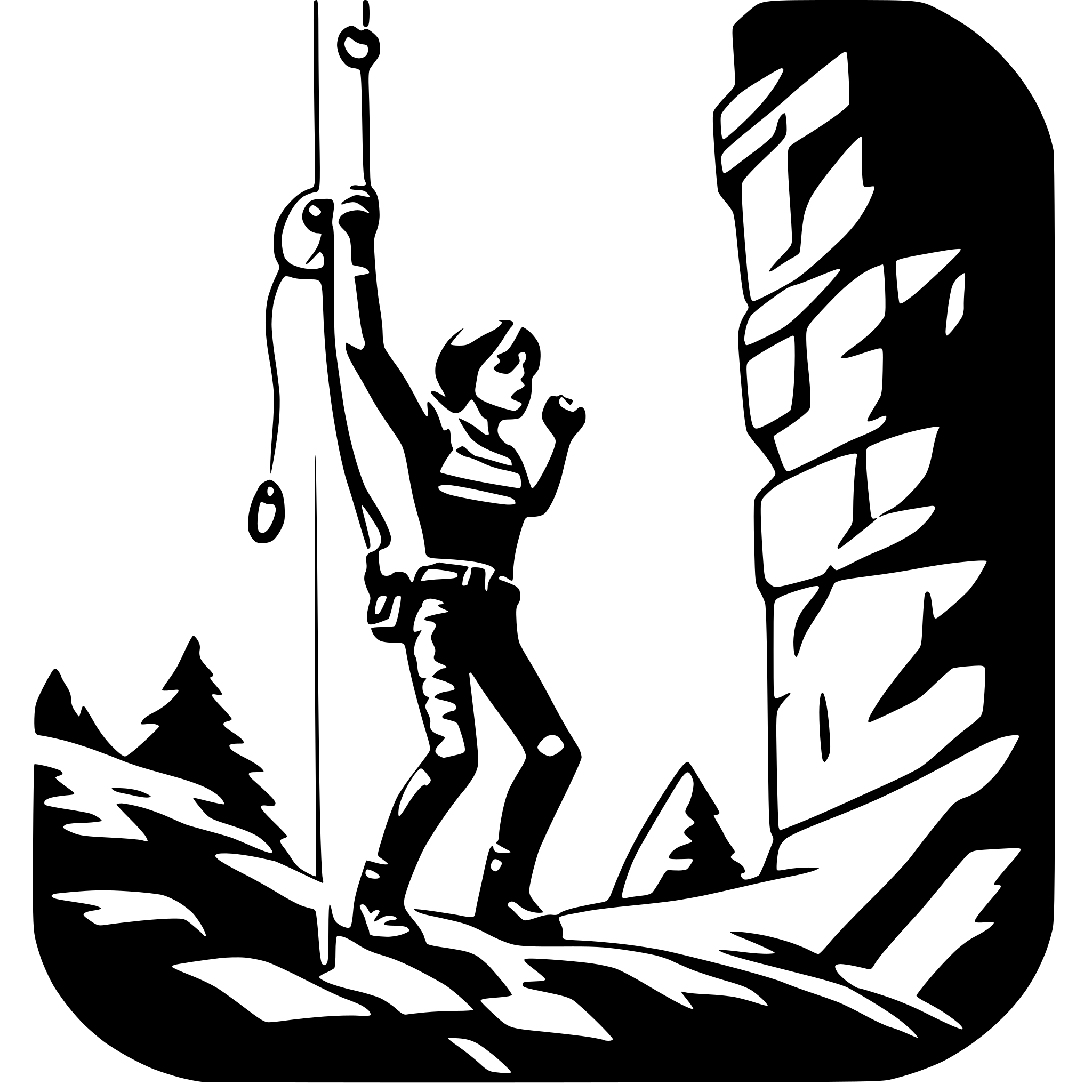 AI-generated SVG of 'Climbing'