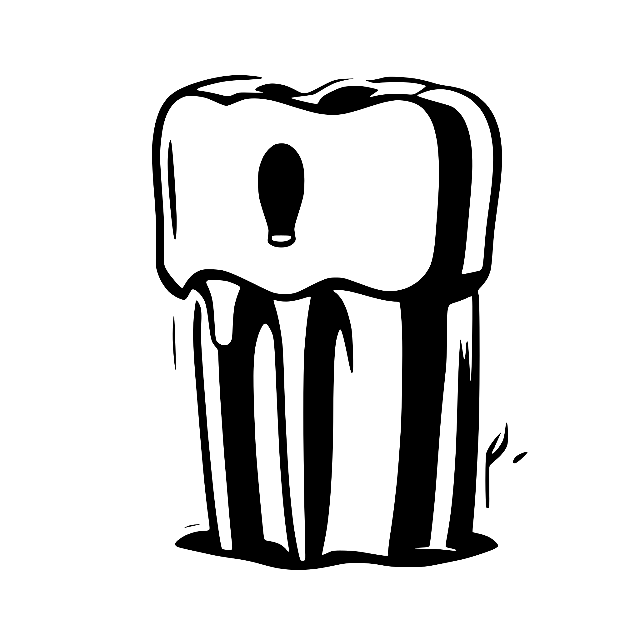 AI-generated SVG of a dental root canal treatment