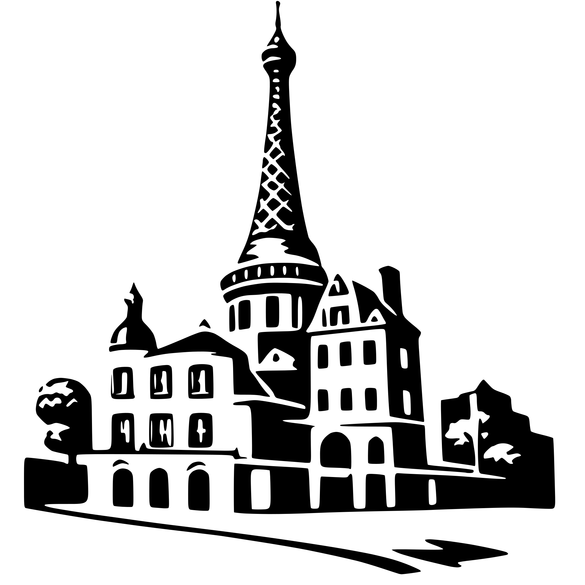 AI-generated SVG of a Paris