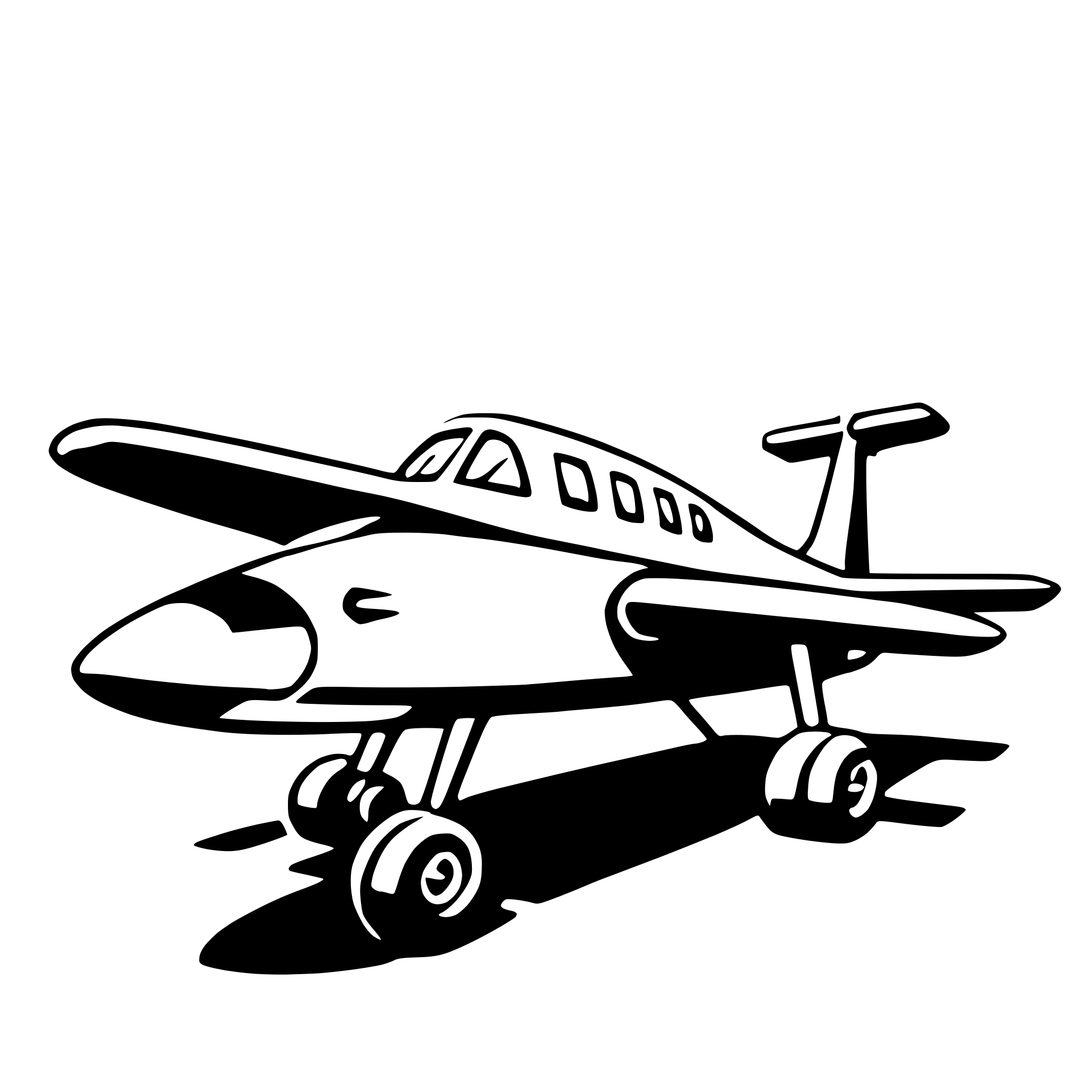 AI-generated SVG of 'multi-engine plane'