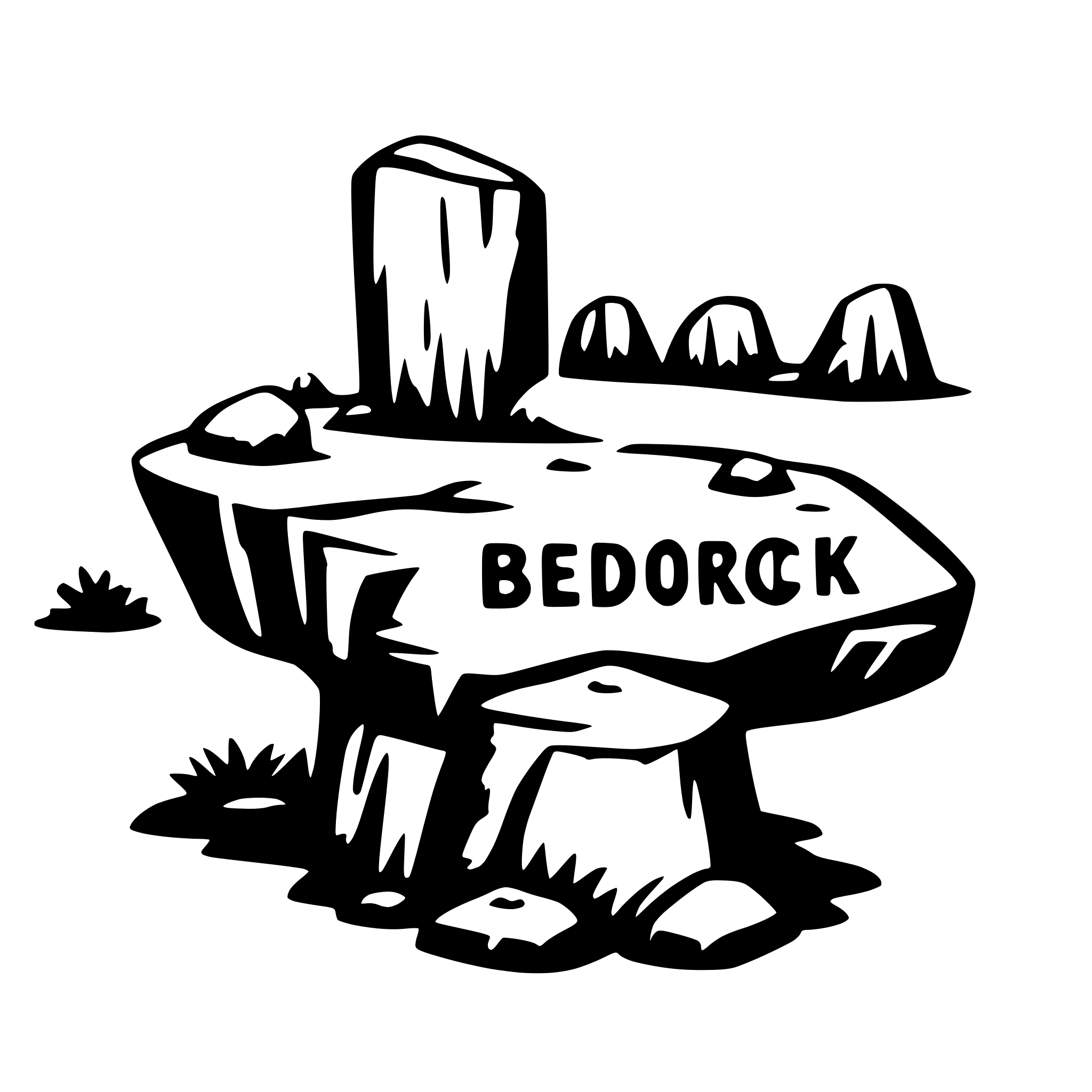 AI-generated SVG of a BEDROCK text