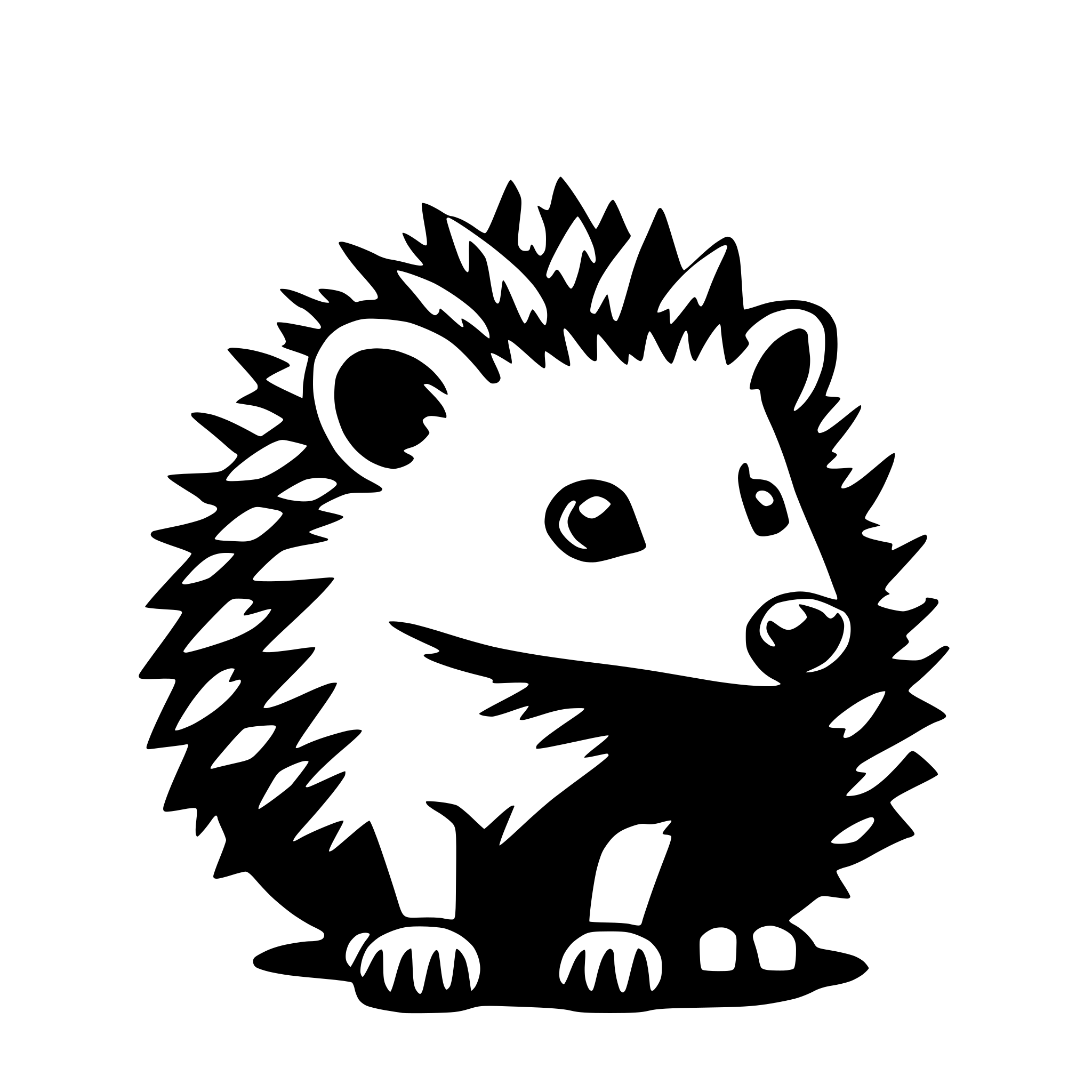 AI-generated SVG of a hedgehog