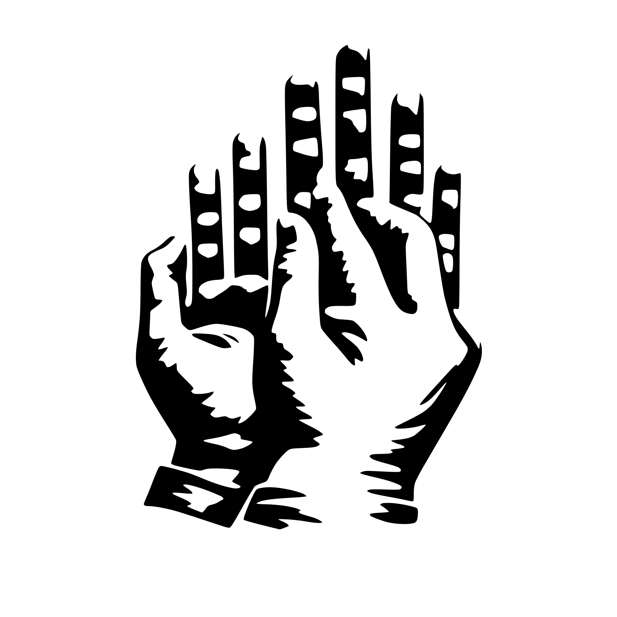 AI-generated SVG of a music hands