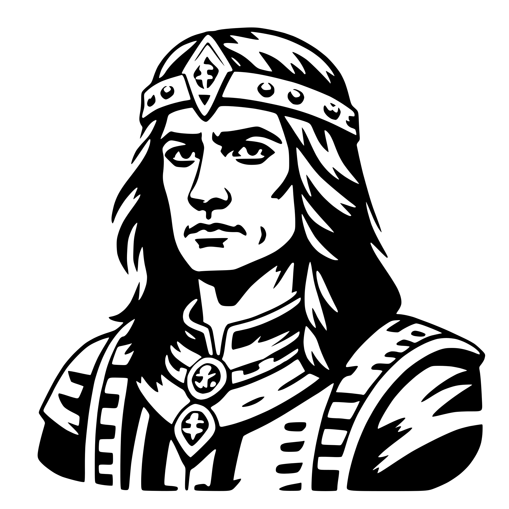 AI-generated SVG of 'attila the hun'