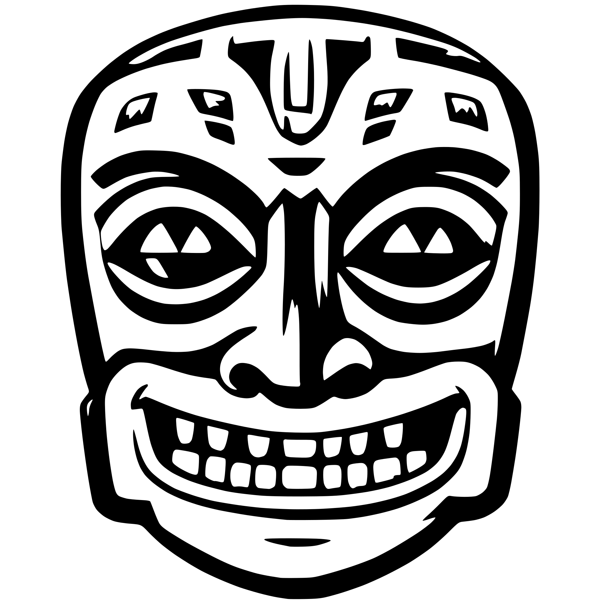 AI-generated SVG of 'Tiki face'