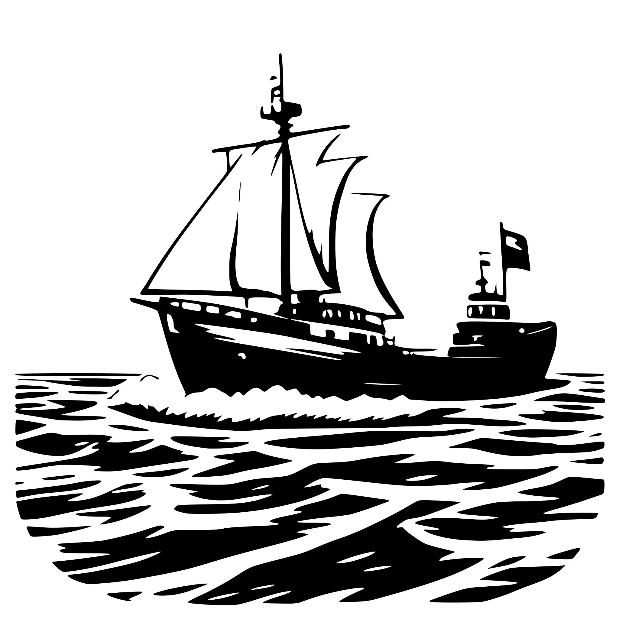AI-generated SVG of a Gambar kapal layar yang sedang berlayar di tengah laut, awan gelap menggelayuti langit AI-generated SVG of a Gambar kapal layar yang sedang berlayar di tengah laut, awan gelap menggelayuti langit