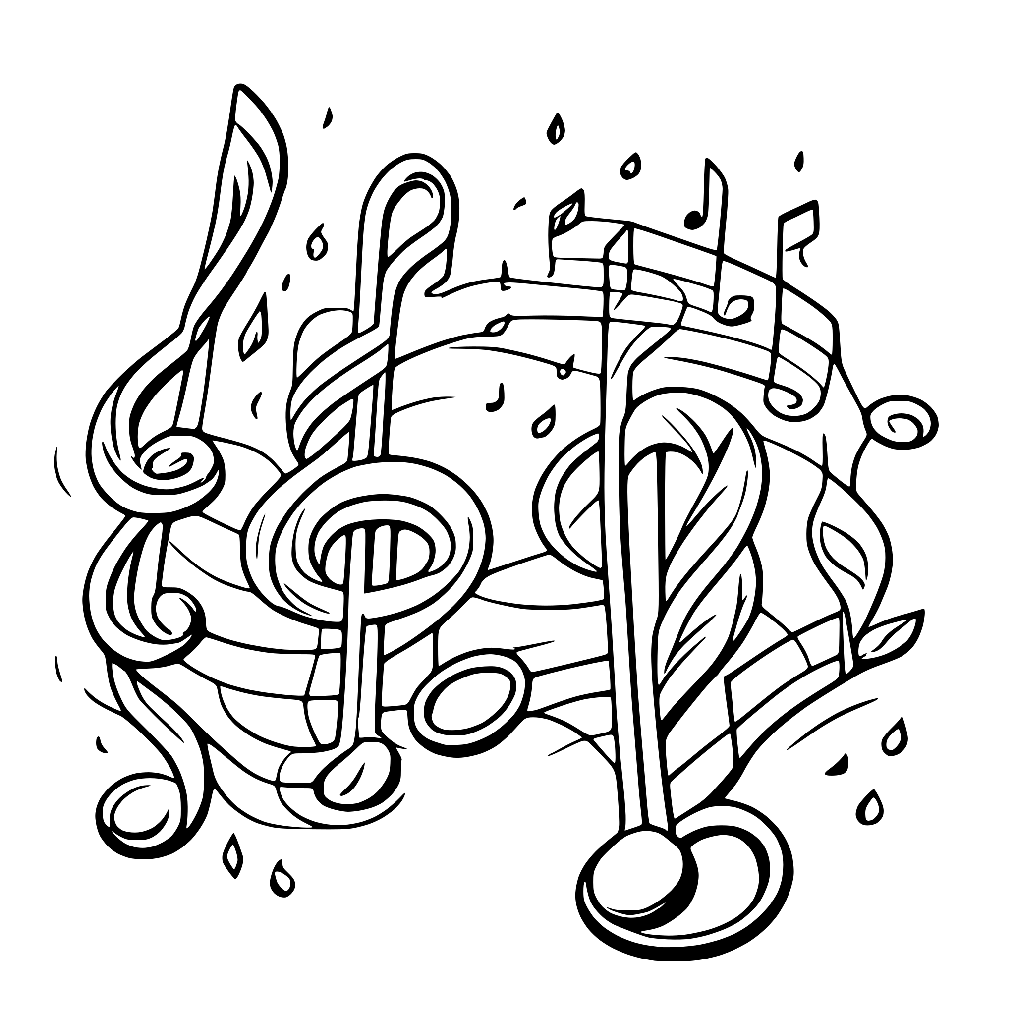 AI-generated SVG of 'musical notes'