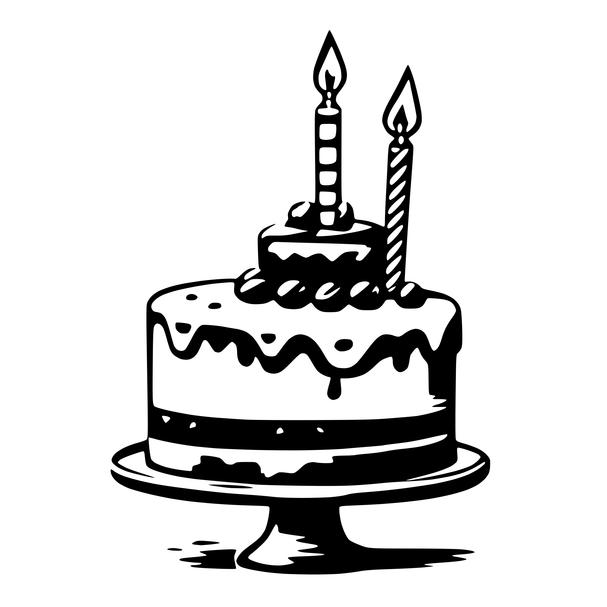AI-generated SVG of 'Happy Birthday sign with birthday cake'