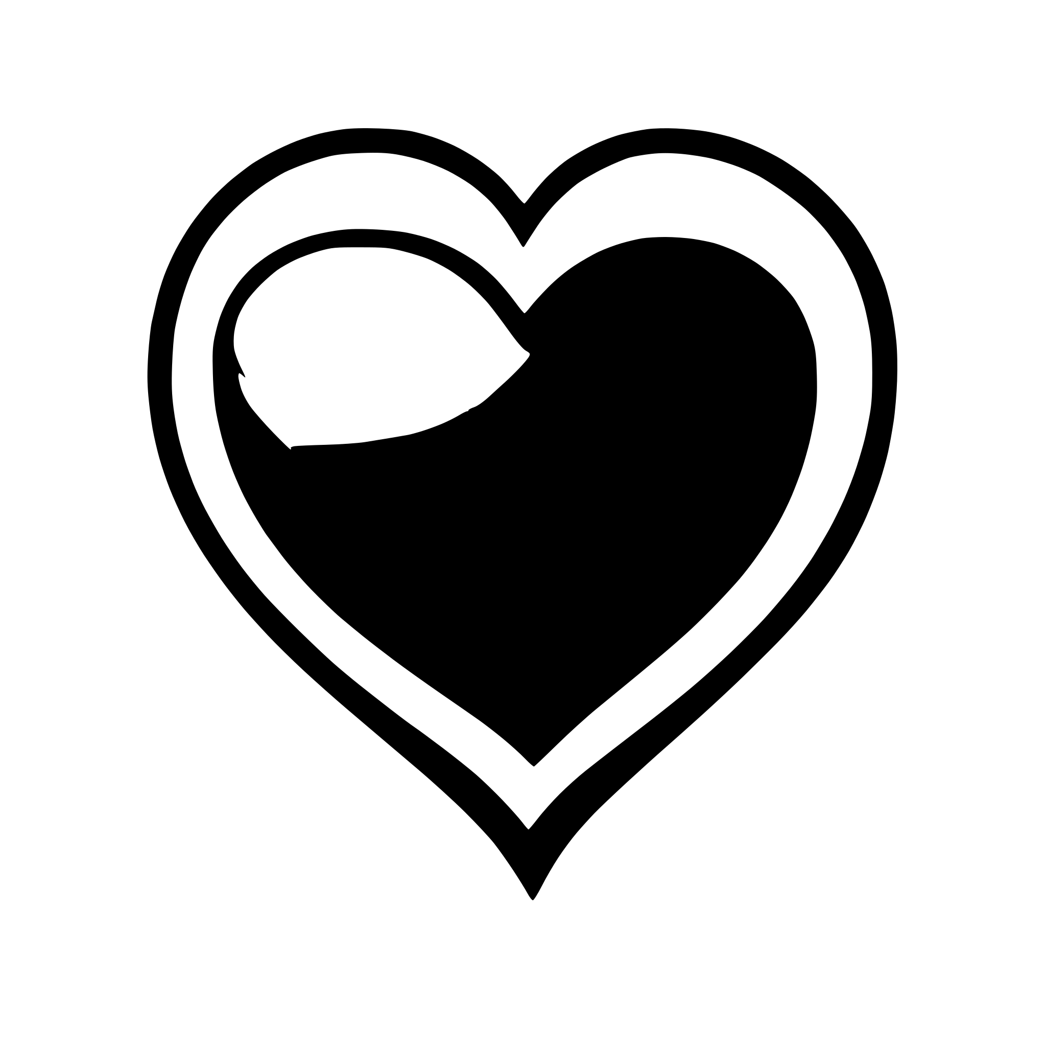AI-generated SVG of a Small black heart design