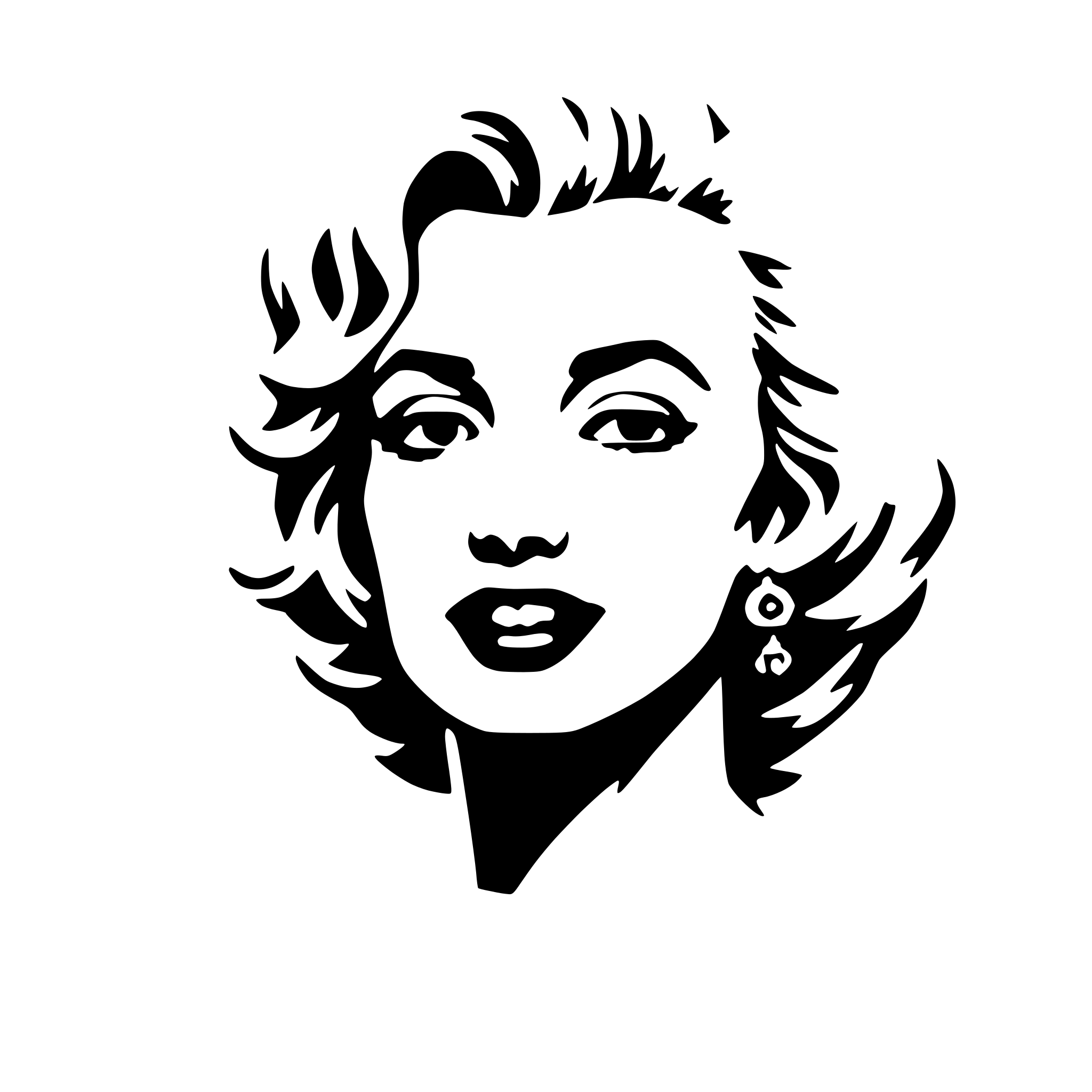AI-generated SVG of a marilyn monroe