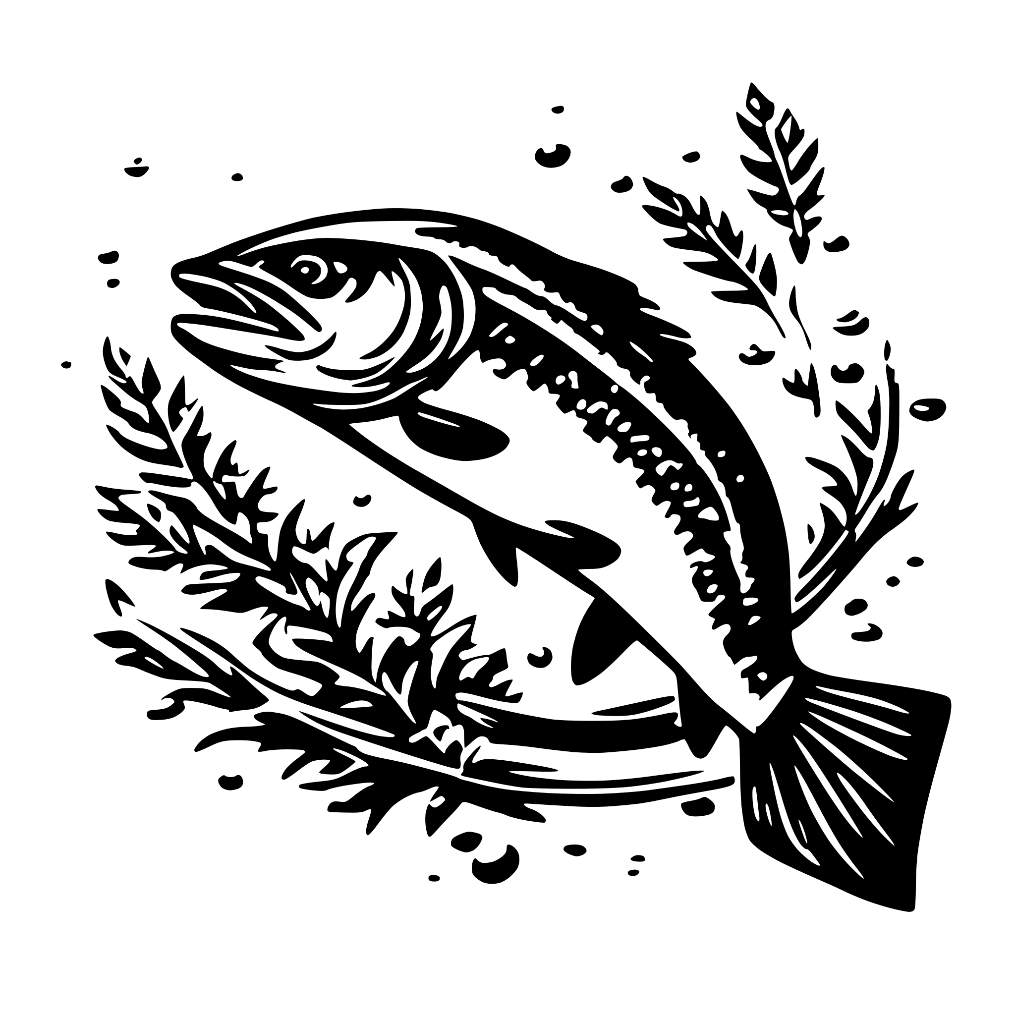 AI-generated SVG of 'native salmon'