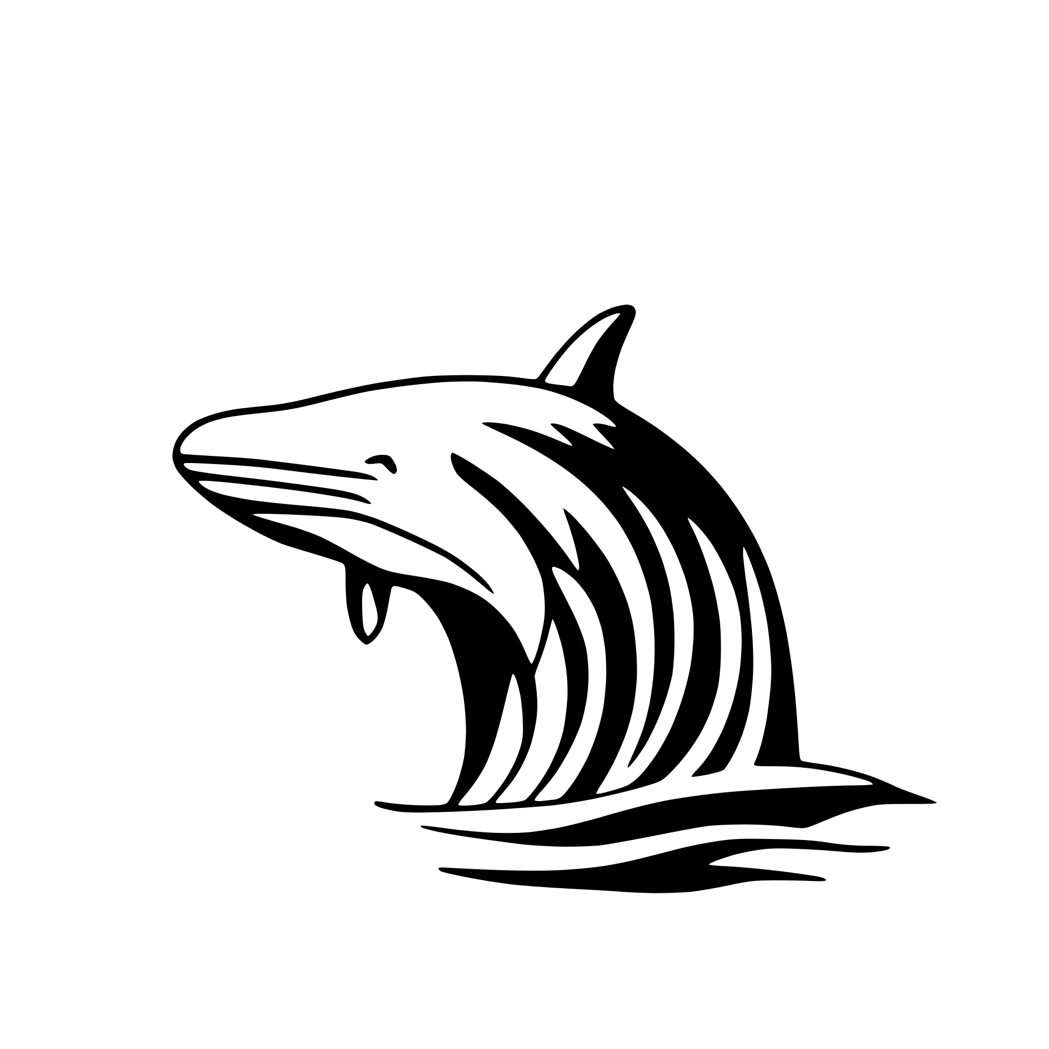 AI-generated SVG of a whale breaching ocean surface