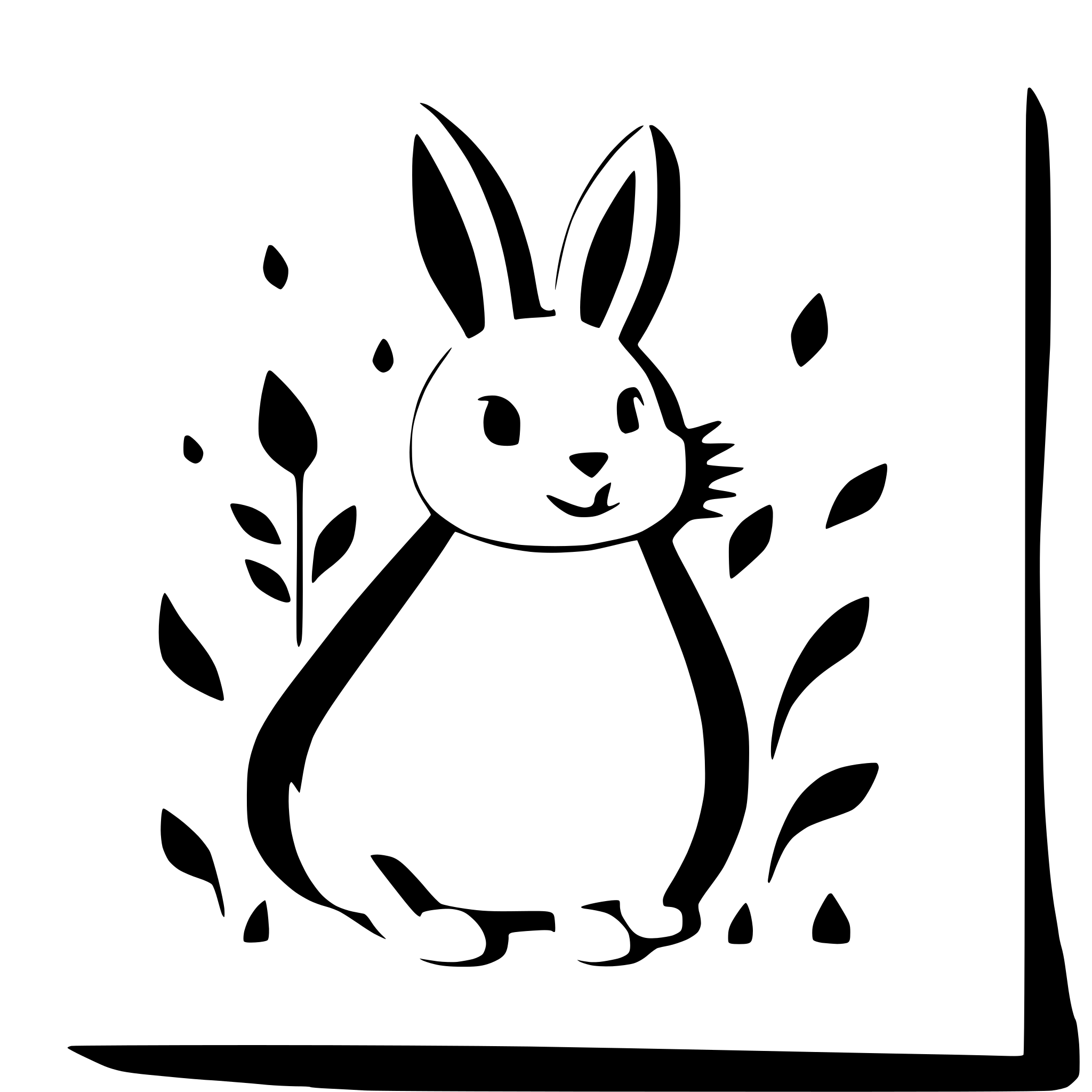 AI-generated SVG of a rabbit in a field of flowers