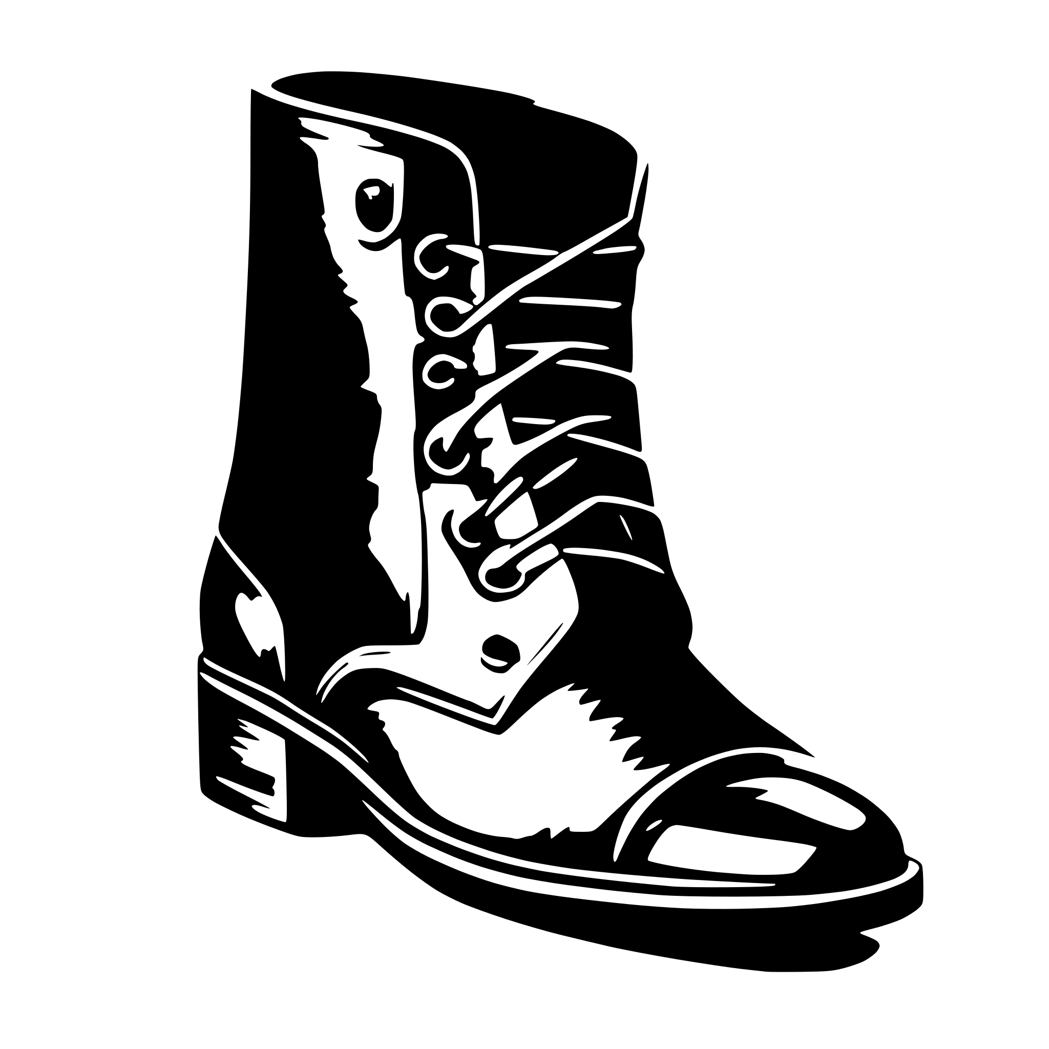 AI-generated SVG of a male formal shoe single view