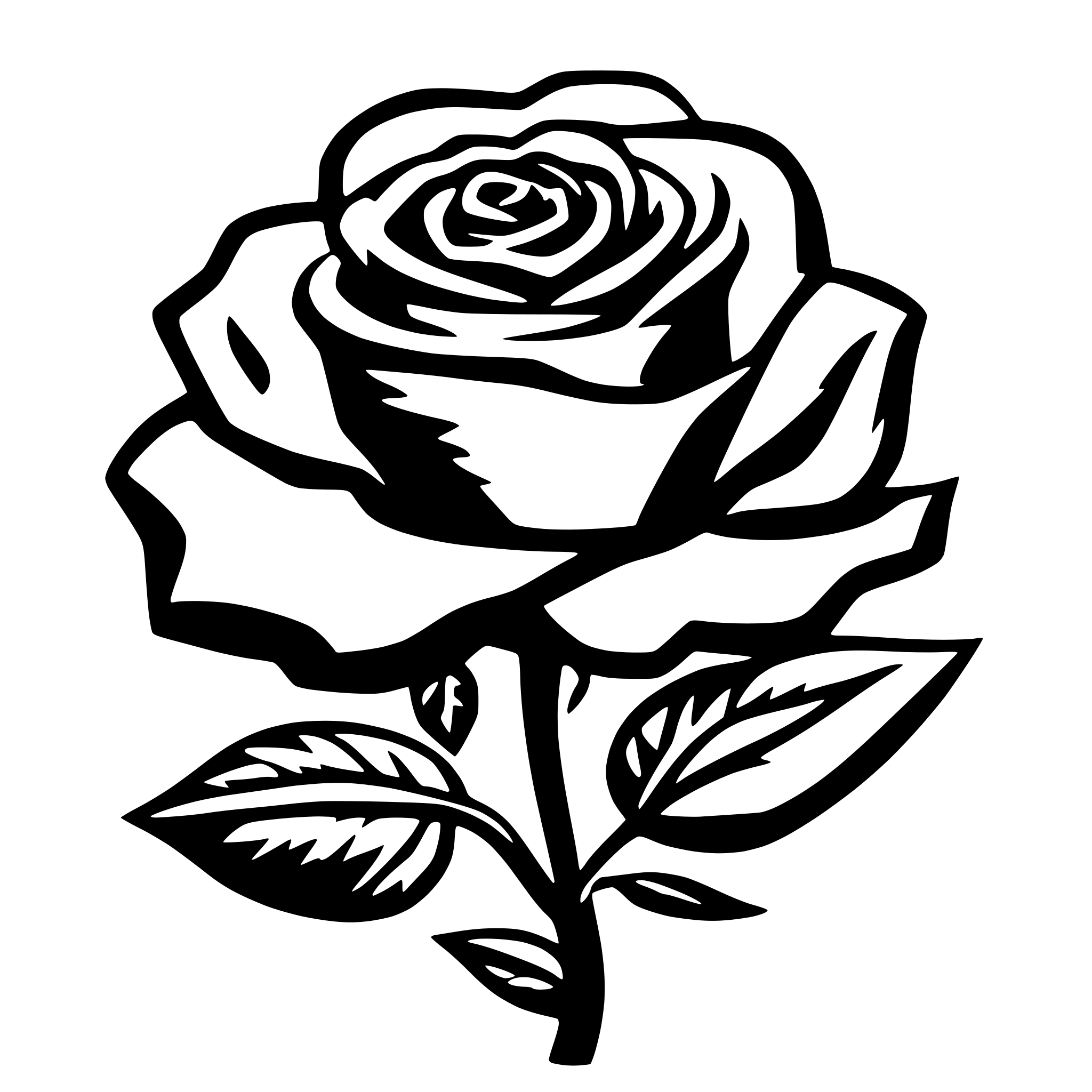 AI-generated SVG of 'rose, red, logo'