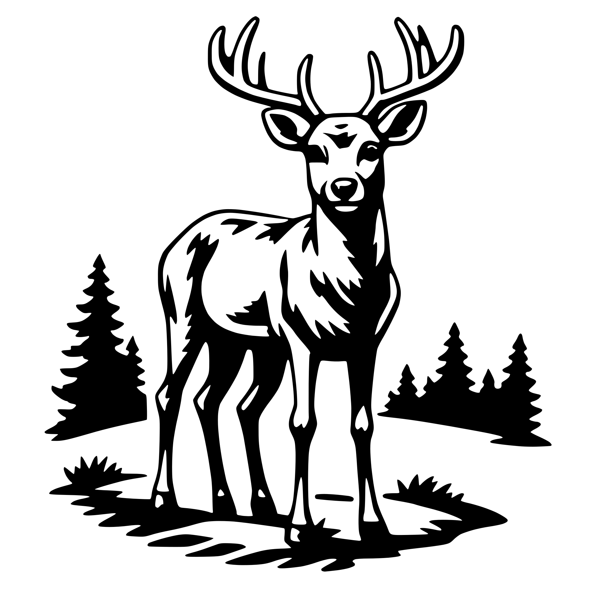 AI-generated SVG of a deer