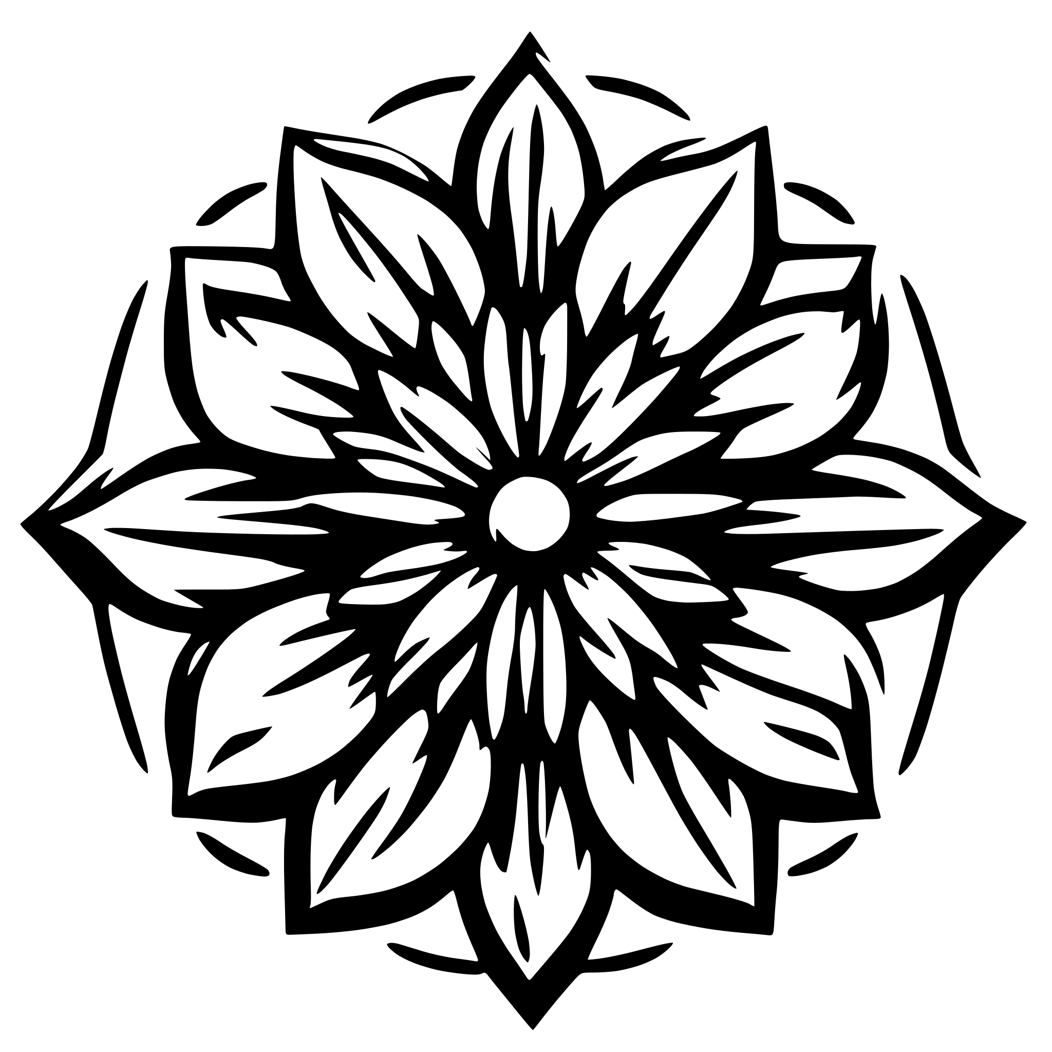 AI-generated SVG of 'Symmetrical minimalistic flower'