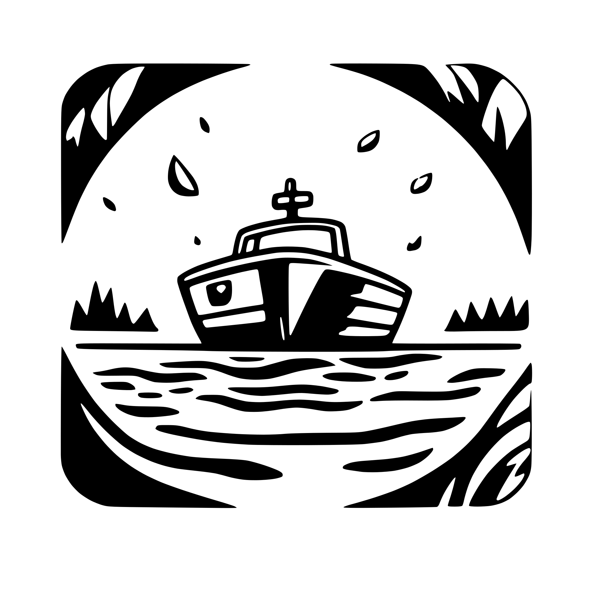 AI-generated SVG of a motorboat deck vector